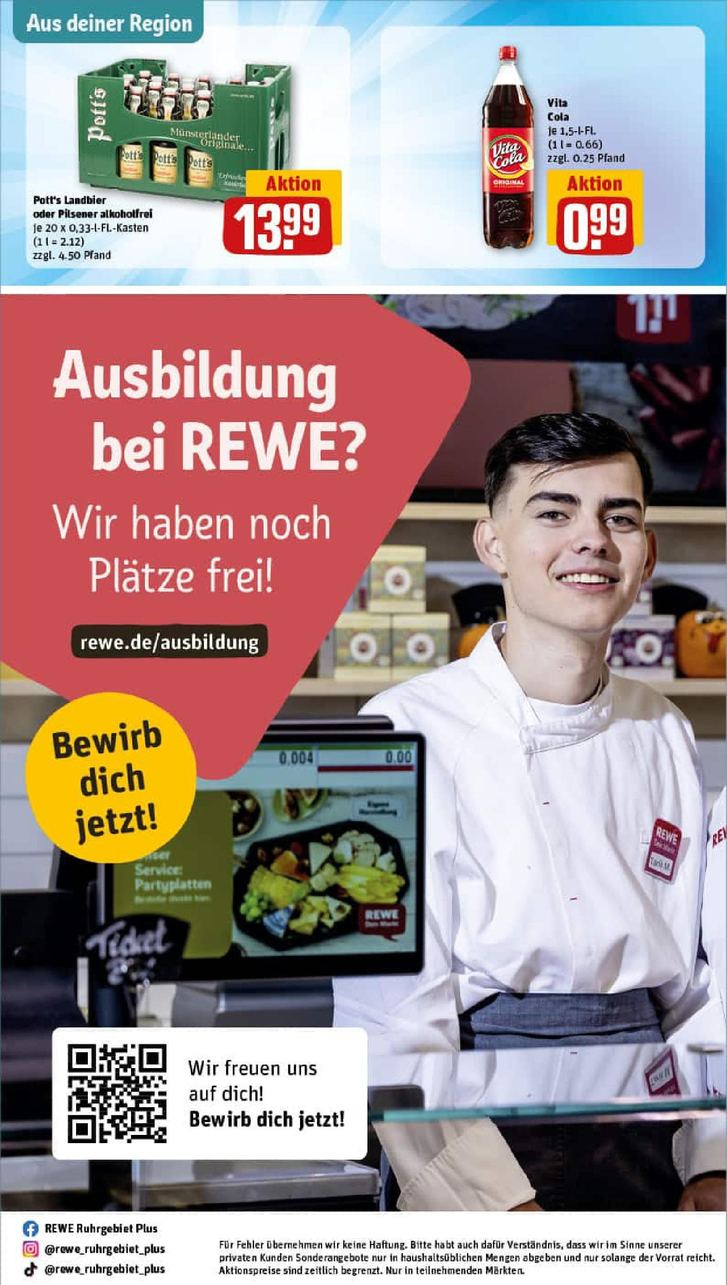 REWE Prospekt ab 27.07.2025 zum Blättern » Angebote | Seite: 34 | Produkte: Cola, Vita cola REWE Prospekt ab 27.07.2025 zum Blättern » Angebote | Seite: 34 | Produkte: Cola, Vita cola