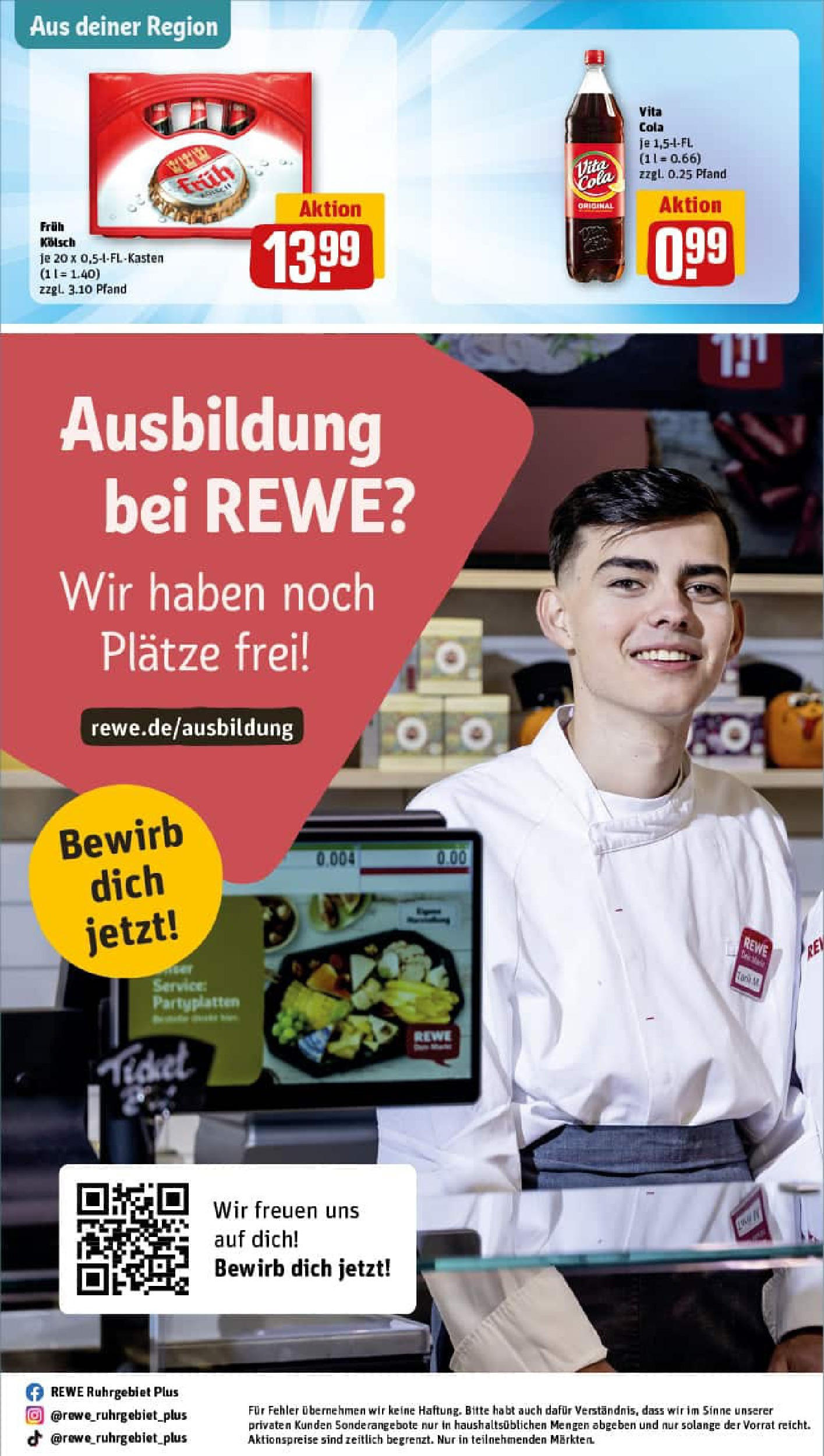 REWE Prospekt ab 27.07.2025 zum Blättern » Angebote | Seite: 34 | Produkte: Cola, Vita cola REWE Prospekt ab 27.07.2025 zum Blättern » Angebote | Seite: 34 | Produkte: Cola, Vita cola