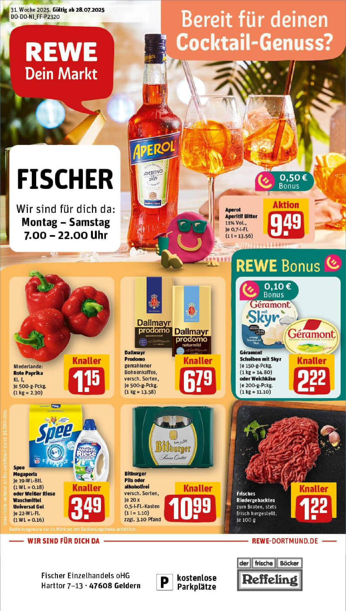 REWE Prospekt ab 27.07.2025 nächste Woche - Prospekt Geldern	