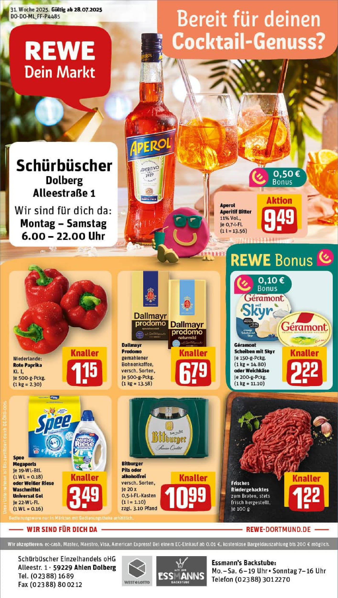 REWE Prospekt ab 27.07.2025 nächste Woche - Prospekt Ahlen Vorschau von dem Prospekt des Geschäftes Rewe, gültig ab dem 27.07.2025