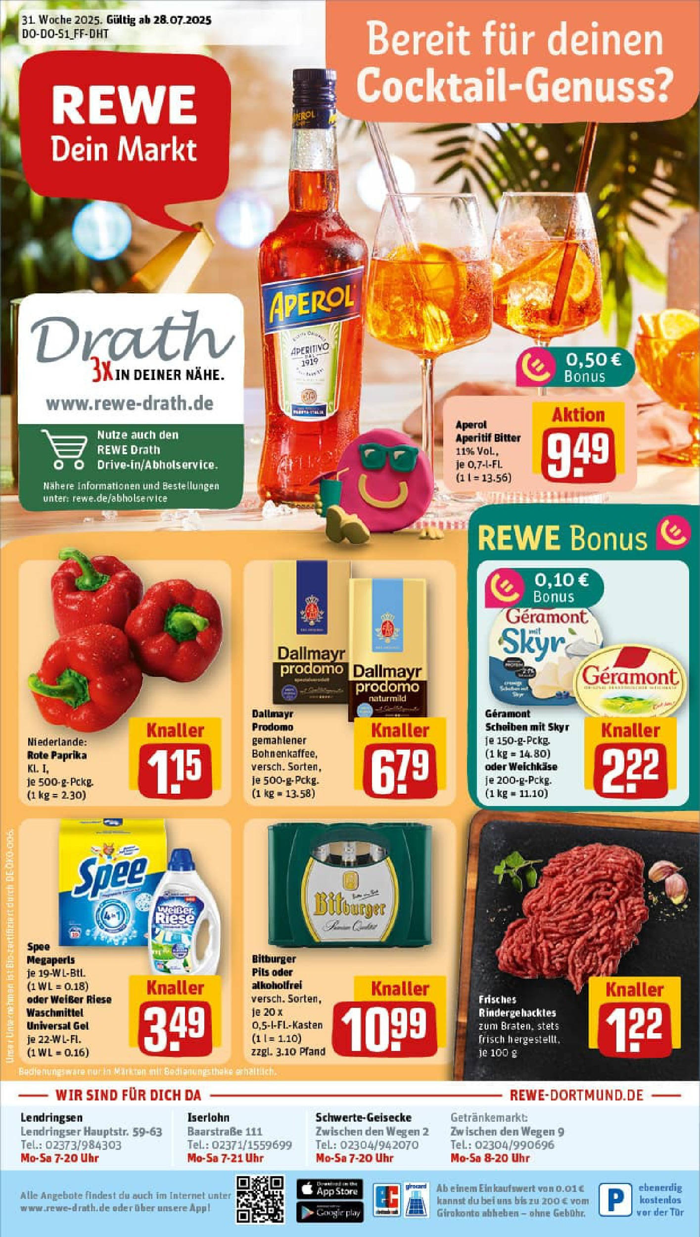 REWE Prospekt ab 27.07.2025 nächste Woche - Prospekt Menden Vorschau von dem Prospekt des Geschäftes Rewe, gültig ab dem 27.07.2025