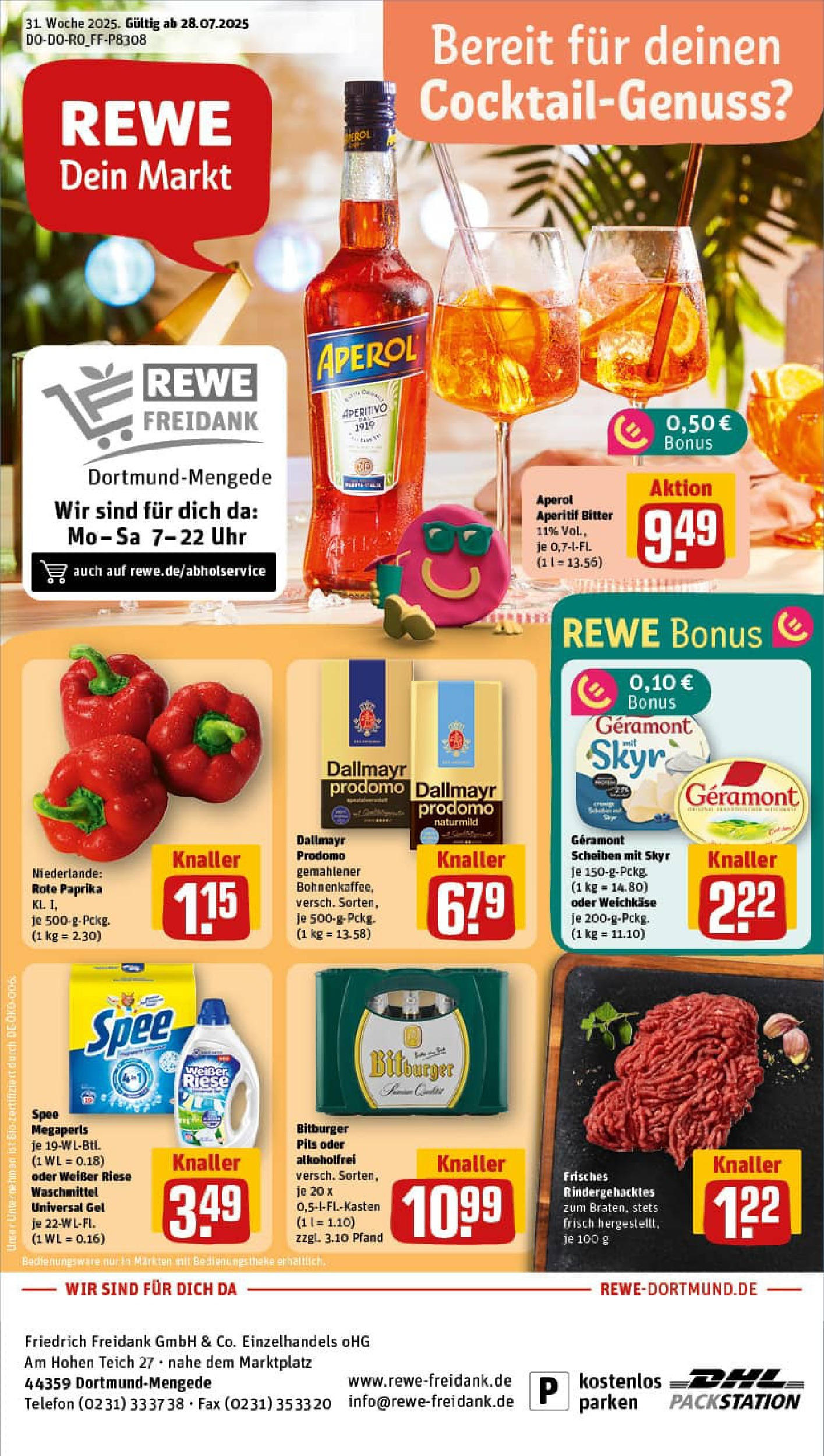 REWE Prospekt ab 27.07.2025 zum Blättern » Angebote | Seite: 1 | Produkte: Geramont, Pils, Skyr, Paprika REWE Prospekt ab 27.07.2025 zum Blättern » Angebote | Seite: 1 | Produkte: Geramont, Pils, Skyr, Paprika