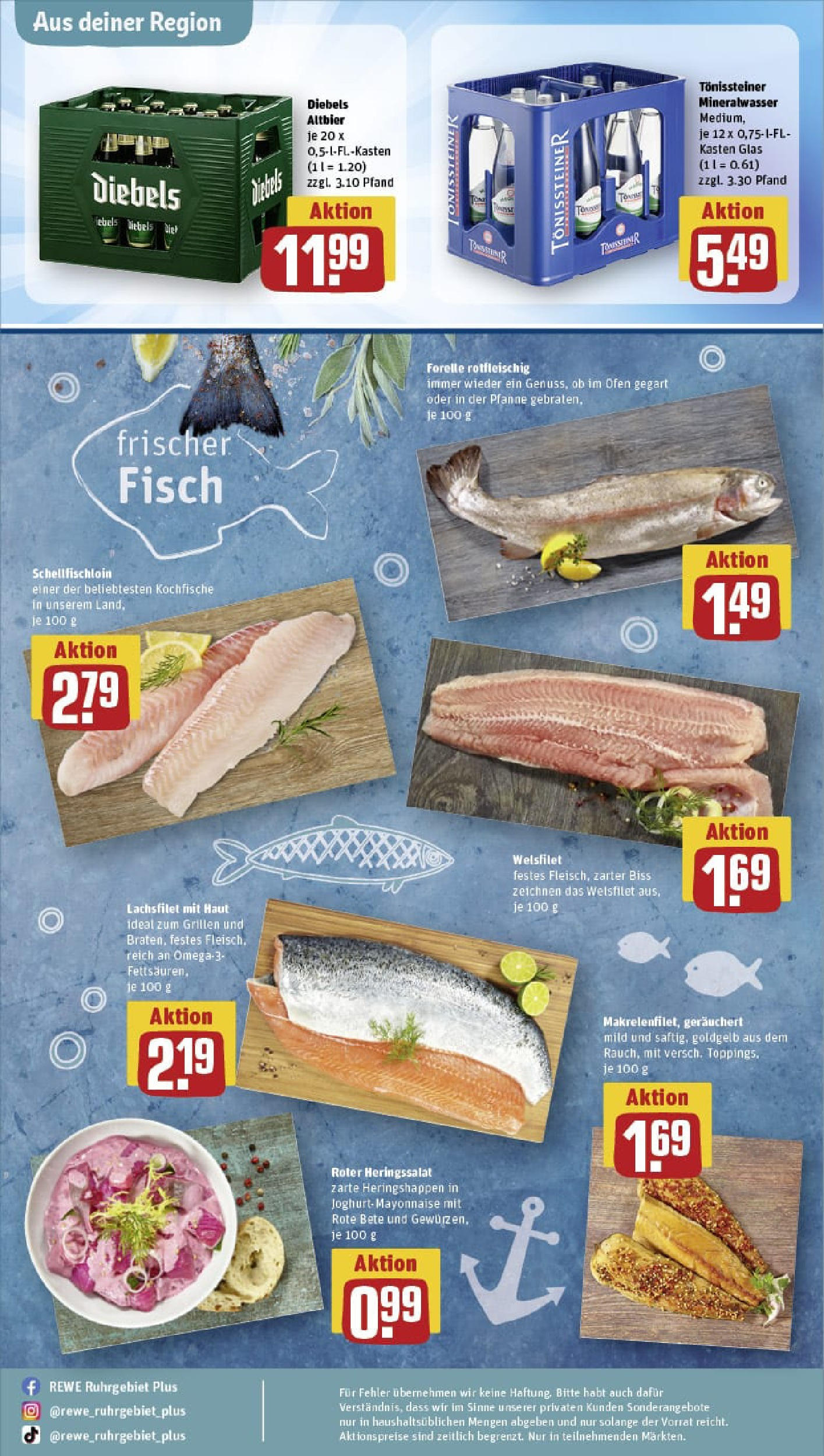 REWE Prospekt ab 27.07.2025 zum Blättern » Angebote | Seite: 34 | Produkte: Joghurt, Fisch, Mayonnaise, Diebels