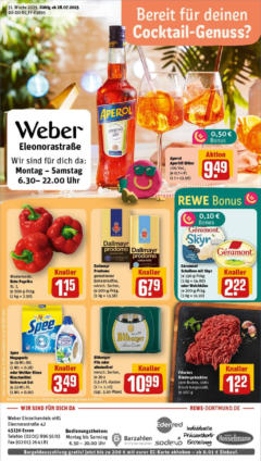 Rewe prospekt Essen	 - gültig ab dem 27.07.2025 | Seite: 1 | Produkte: Skyr, Paprika, Aperol, Dallmayr prodomo