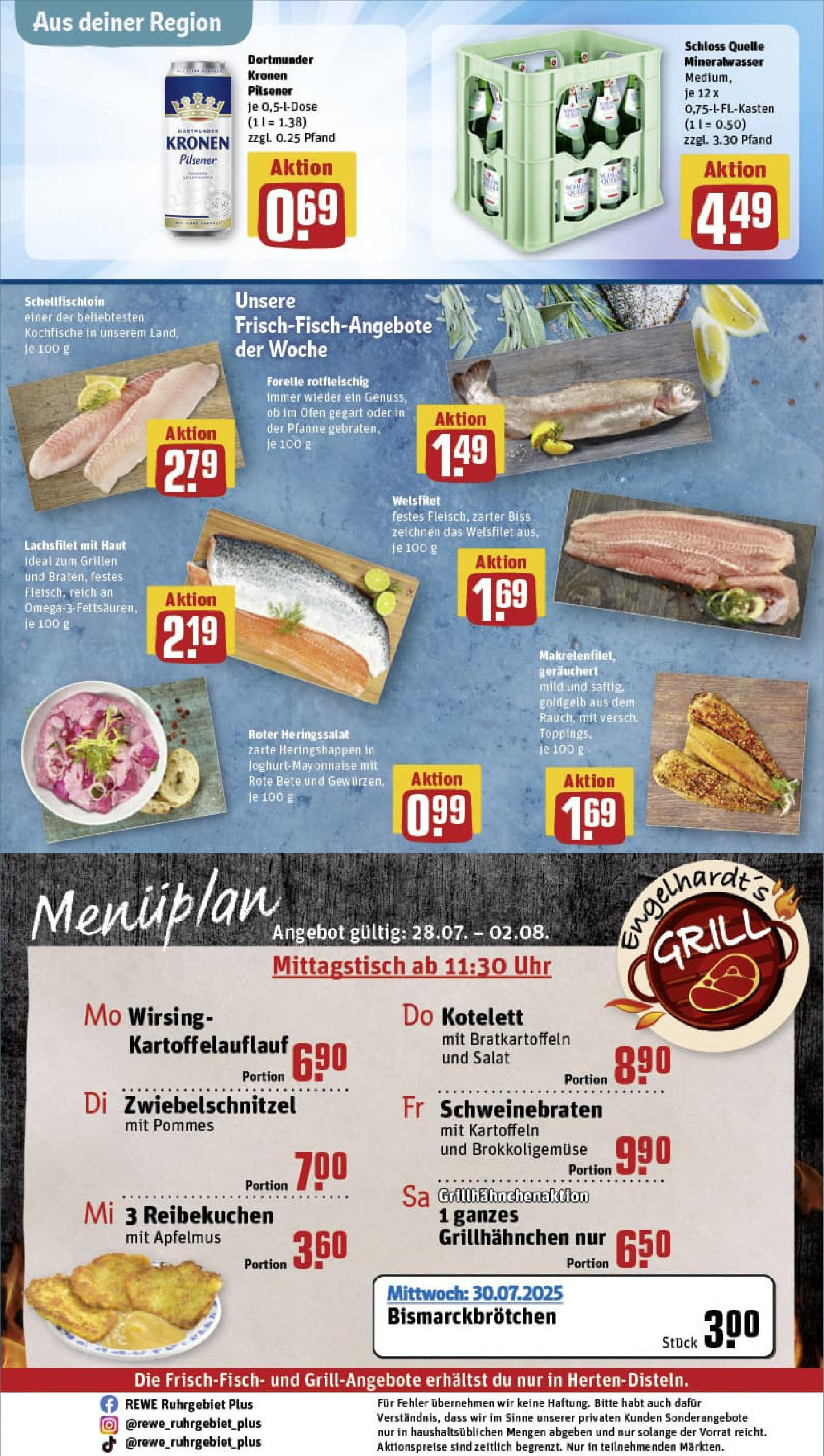 REWE Prospekt ab 27.07.2025 zum Blättern » Angebote | Seite: 33 | Produkte: Grill, Pommes, Salat, Uhr REWE Prospekt ab 27.07.2025 zum Blättern » Angebote | Seite: 33 | Produkte: Grill, Pommes, Salat, Uhr