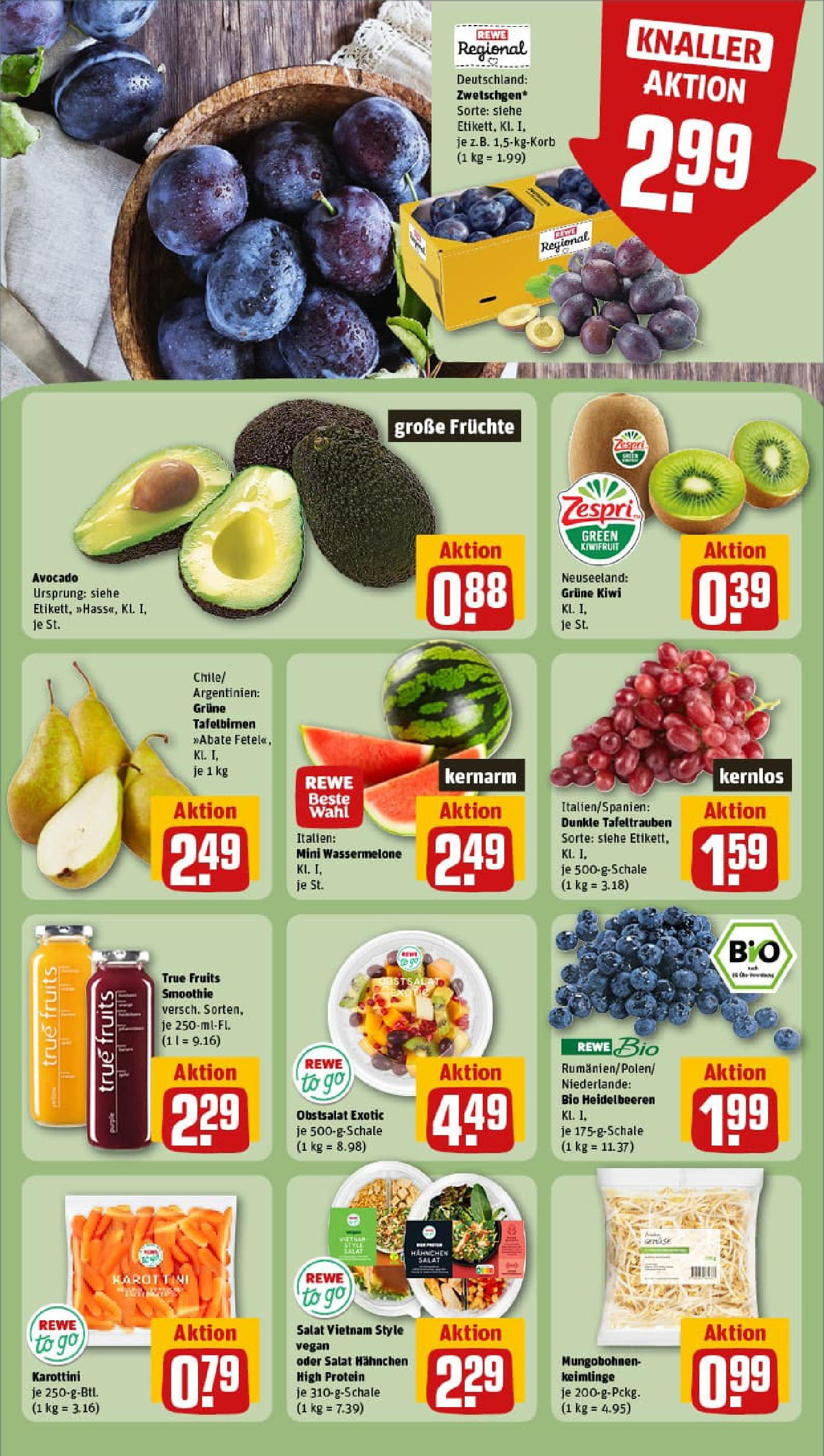 REWE Prospekt ab 27.07.2025 zum Blättern » Angebote | Seite: 10 | Produkte: Hahnchen, Heidelbeeren, Avocado, Salat REWE Prospekt ab 27.07.2025 zum Blättern » Angebote | Seite: 10 | Produkte: Hahnchen, Heidelbeeren, Avocado, Salat
