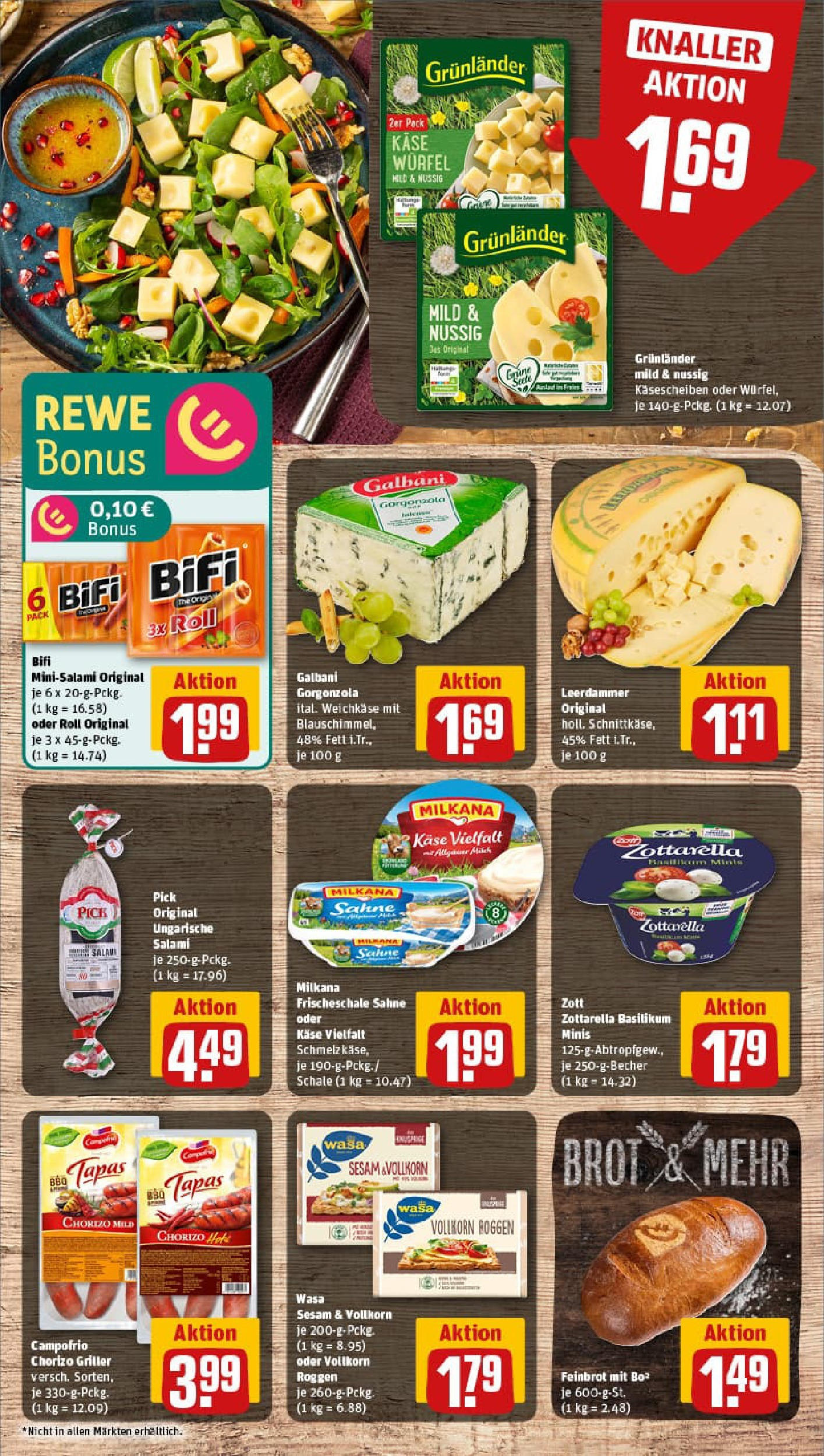 REWE Prospekt ab 27.07.2025 zum Blättern » Angebote | Seite: 13 | Produkte: Käse, Milkana, Grunlander, Salami REWE Prospekt ab 27.07.2025 zum Blättern » Angebote | Seite: 13 | Produkte: Käse, Milkana, Grunlander, Salami