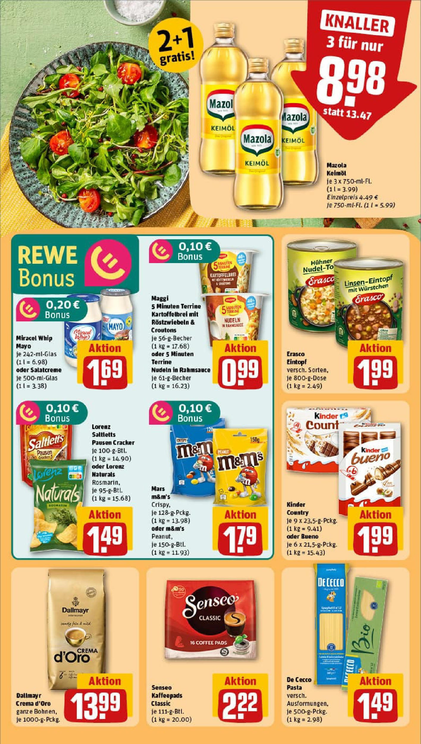 REWE Prospekt ab 27.07.2025 zum Blättern » Angebote | Seite: 18 | Produkte: Mars, Mayonnaise, Nudeln, Maggi 5 minuten terrine REWE Prospekt ab 27.07.2025 zum Blättern » Angebote | Seite: 18 | Produkte: Mars, Mayonnaise, Nudeln, Maggi 5 minuten terrine