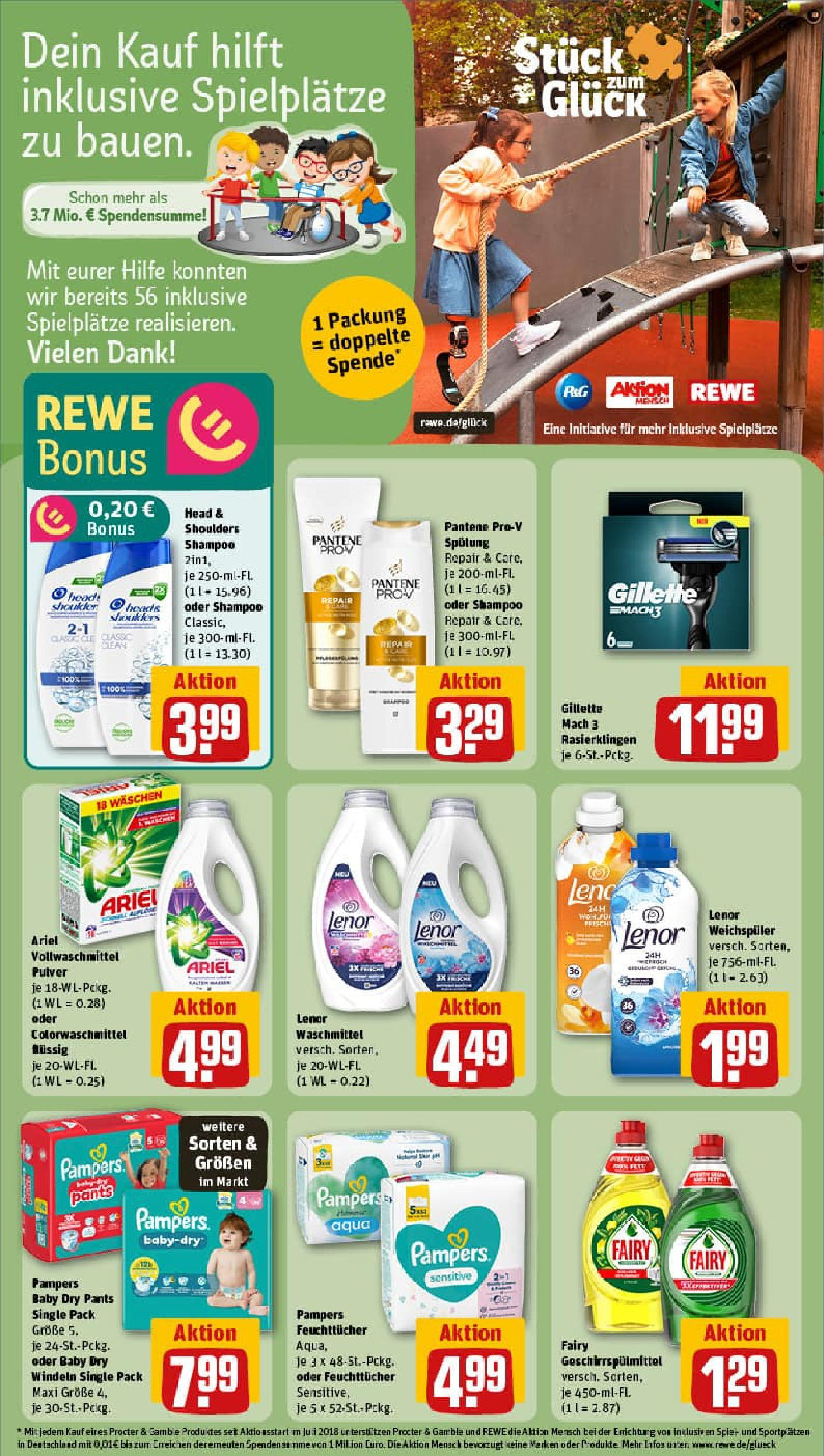 REWE Prospekt ab 27.07.2025 zum Blättern » Angebote | Seite: 21 | Produkte: Lenor, Pampers, Shampoo, Waschmittel REWE Prospekt ab 27.07.2025 zum Blättern » Angebote | Seite: 21 | Produkte: Lenor, Pampers, Shampoo, Waschmittel
