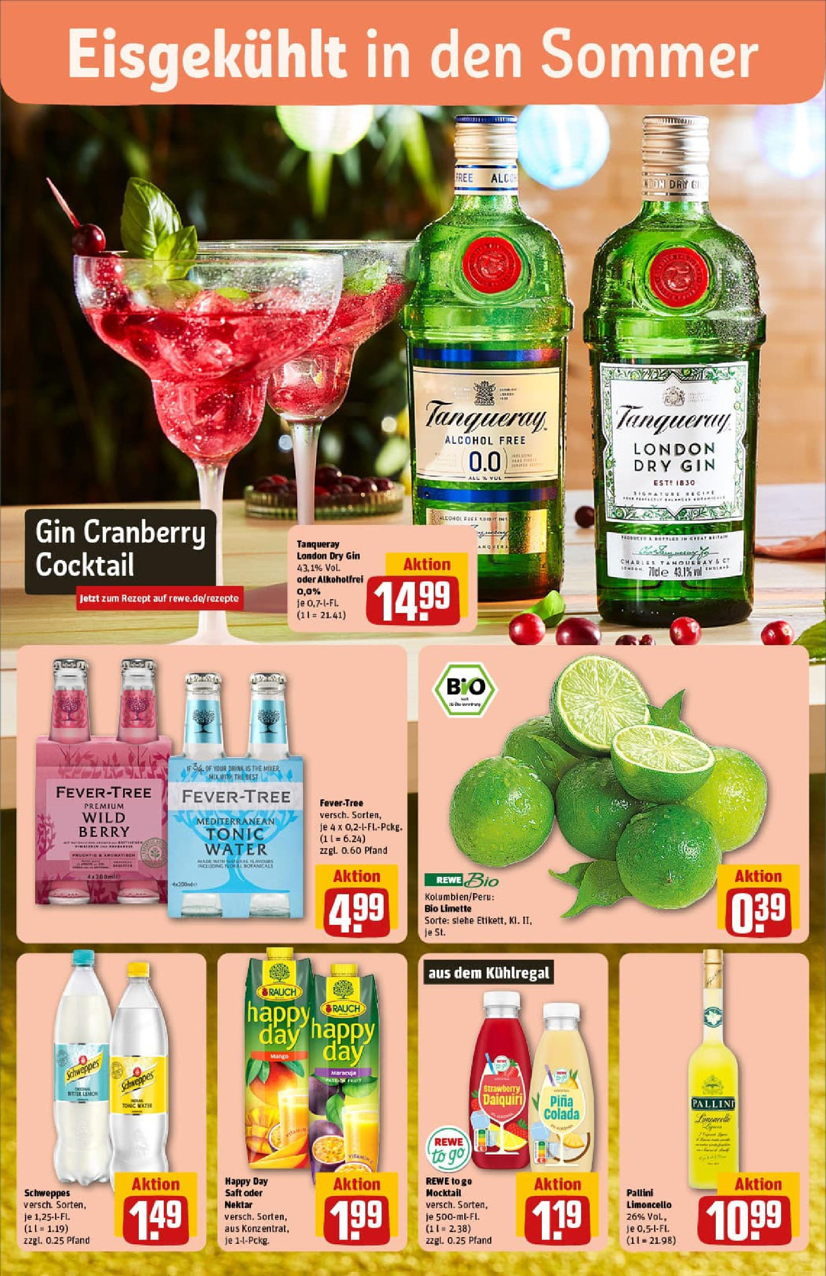REWE Prospekt ab 27.07.2025 zum Blättern » Angebote | Seite: 4 | Produkte: Mixer, Schweppes, Limoncello, Gin REWE Prospekt ab 27.07.2025 zum Blättern » Angebote | Seite: 4 | Produkte: Mixer, Schweppes, Limoncello, Gin