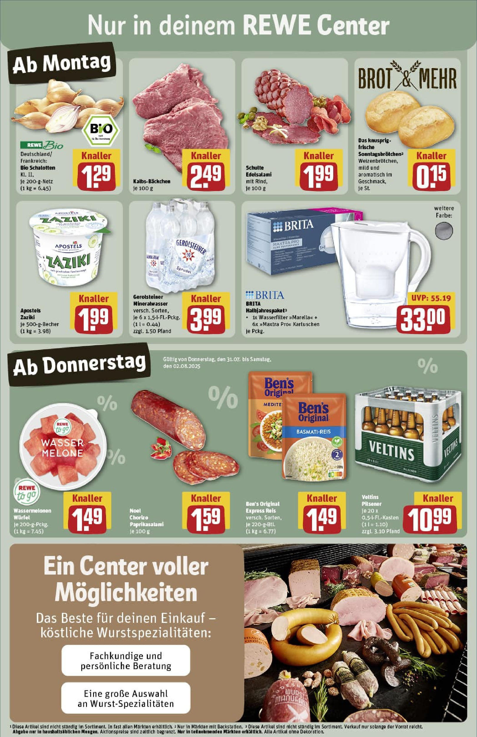 REWE Prospekt ab 27.07.2025 zum Blättern » Angebote | Seite: 3 | Produkte: Basmatireis, Wasser, Melone, Gerolsteiner REWE Prospekt ab 27.07.2025 zum Blättern » Angebote | Seite: 3 | Produkte: Basmatireis, Wasser, Melone, Gerolsteiner