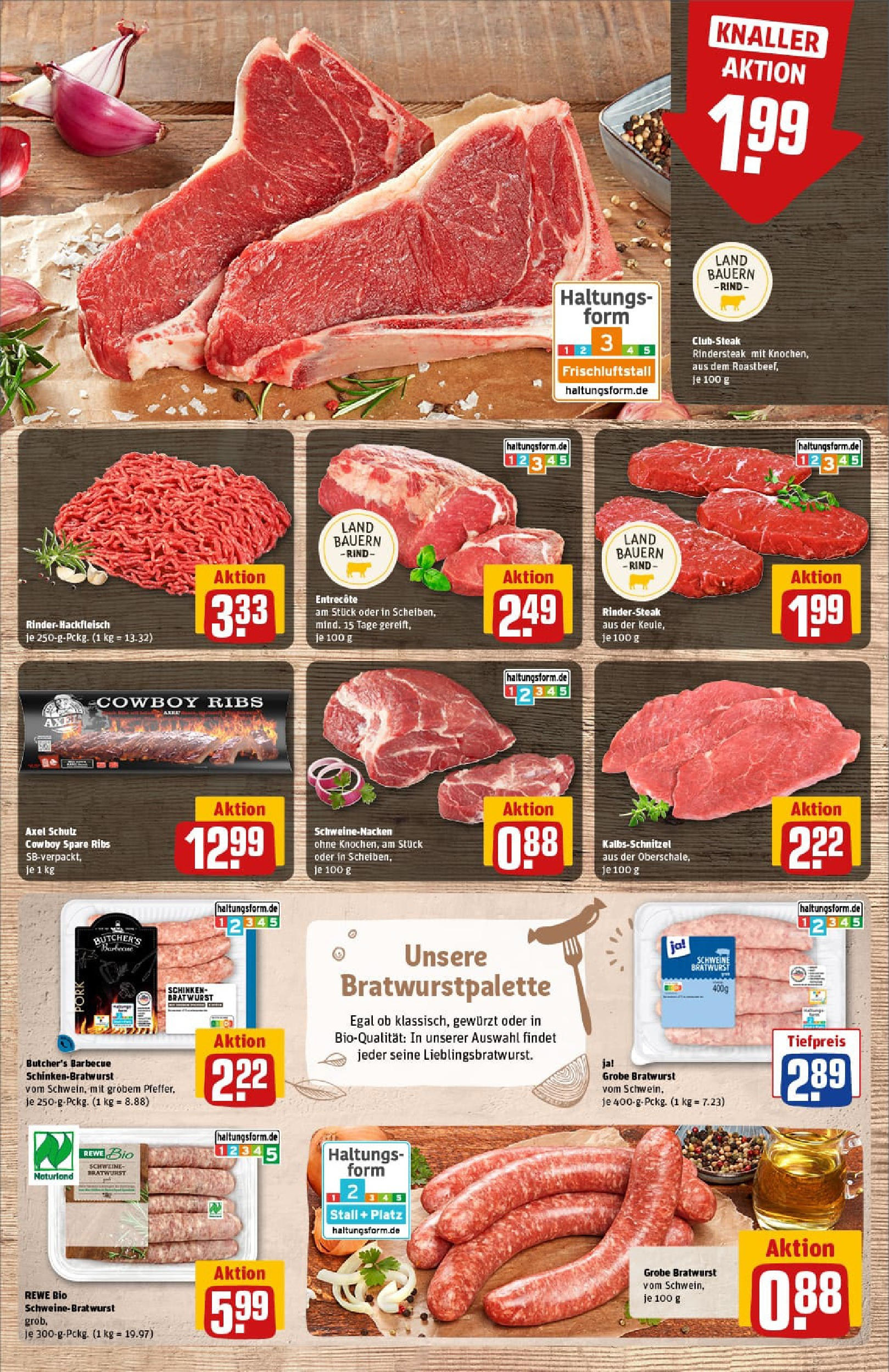 REWE Prospekt ab 27.07.2025 zum Blättern » Angebote | Seite: 13 | Produkte: Schweinenacken, Schnitzel, Schinken, Steak REWE Prospekt ab 27.07.2025 zum Blättern » Angebote | Seite: 13 | Produkte: Schweinenacken, Schnitzel, Schinken, Steak