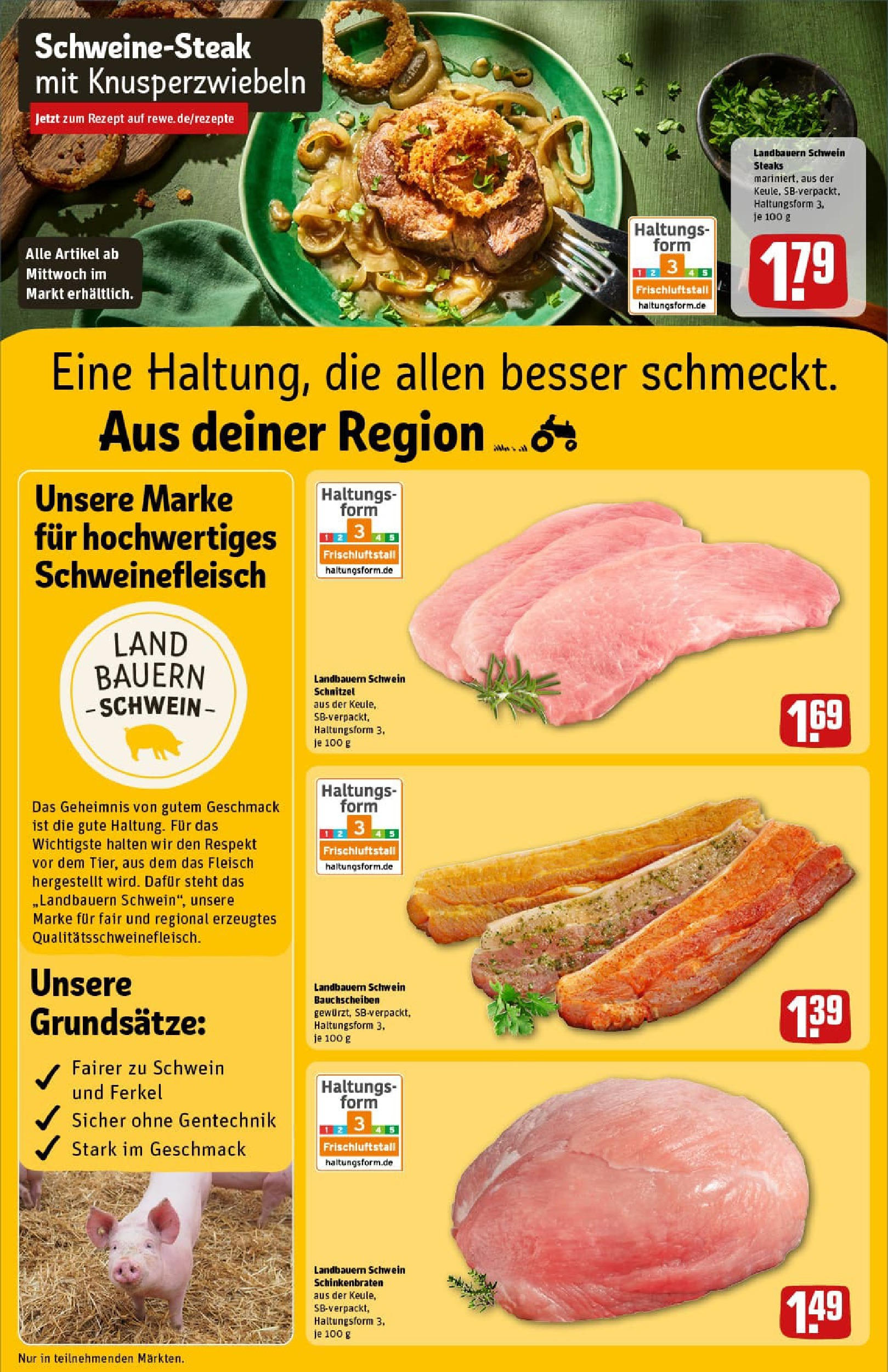 REWE Prospekt ab 27.07.2025 zum Blättern » Angebote | Seite: 14 | Produkte: Schnitzel, Schweinefleisch, Steak, Fleisch REWE Prospekt ab 27.07.2025 zum Blättern » Angebote | Seite: 14 | Produkte: Schnitzel, Schweinefleisch, Steak, Fleisch