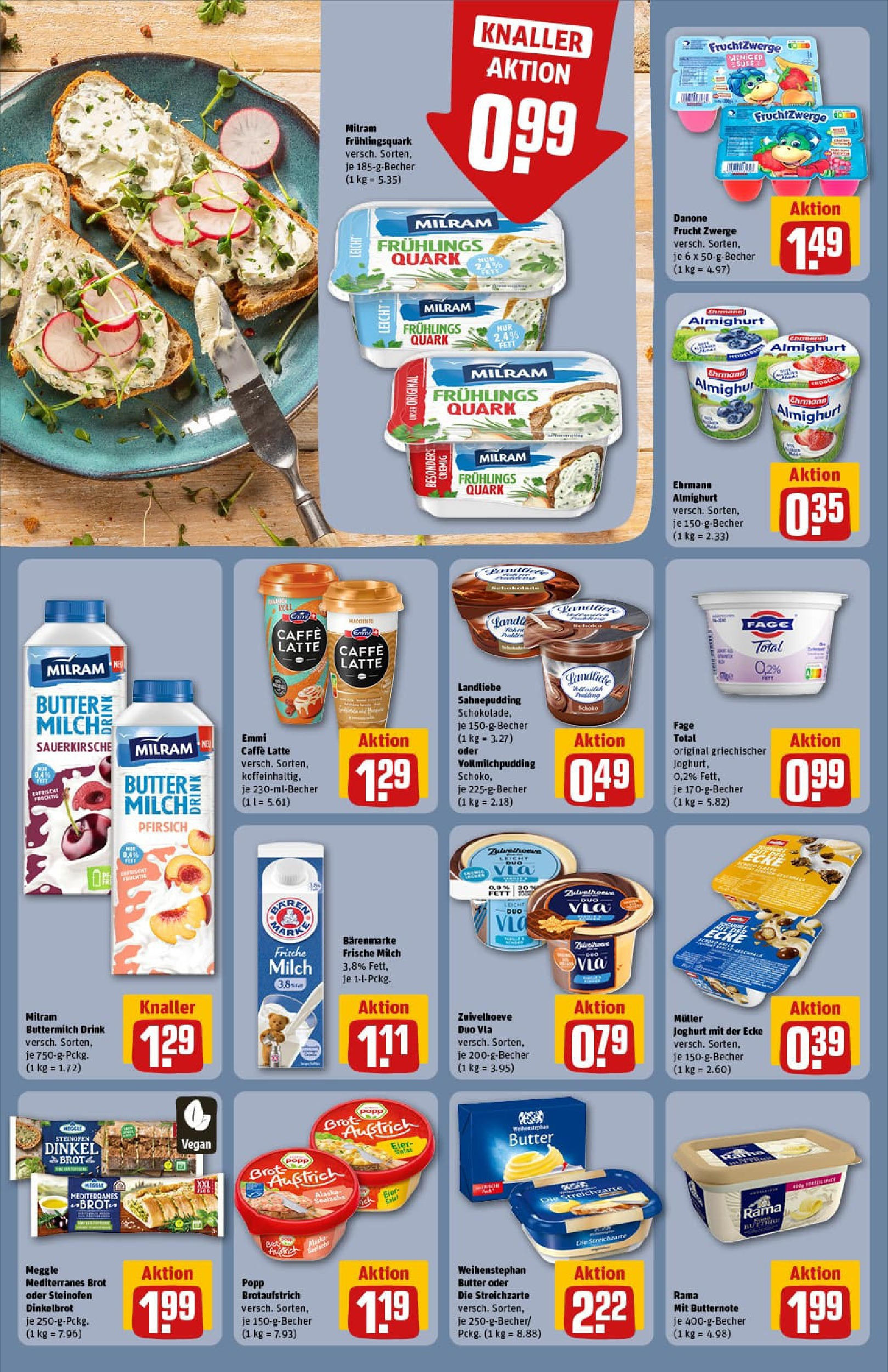 REWE Prospekt ab 27.07.2025 zum Blättern » Angebote | Seite: 20 | Produkte: Ehrmann almighurt, Butter, Eier, Weihenstephan butter