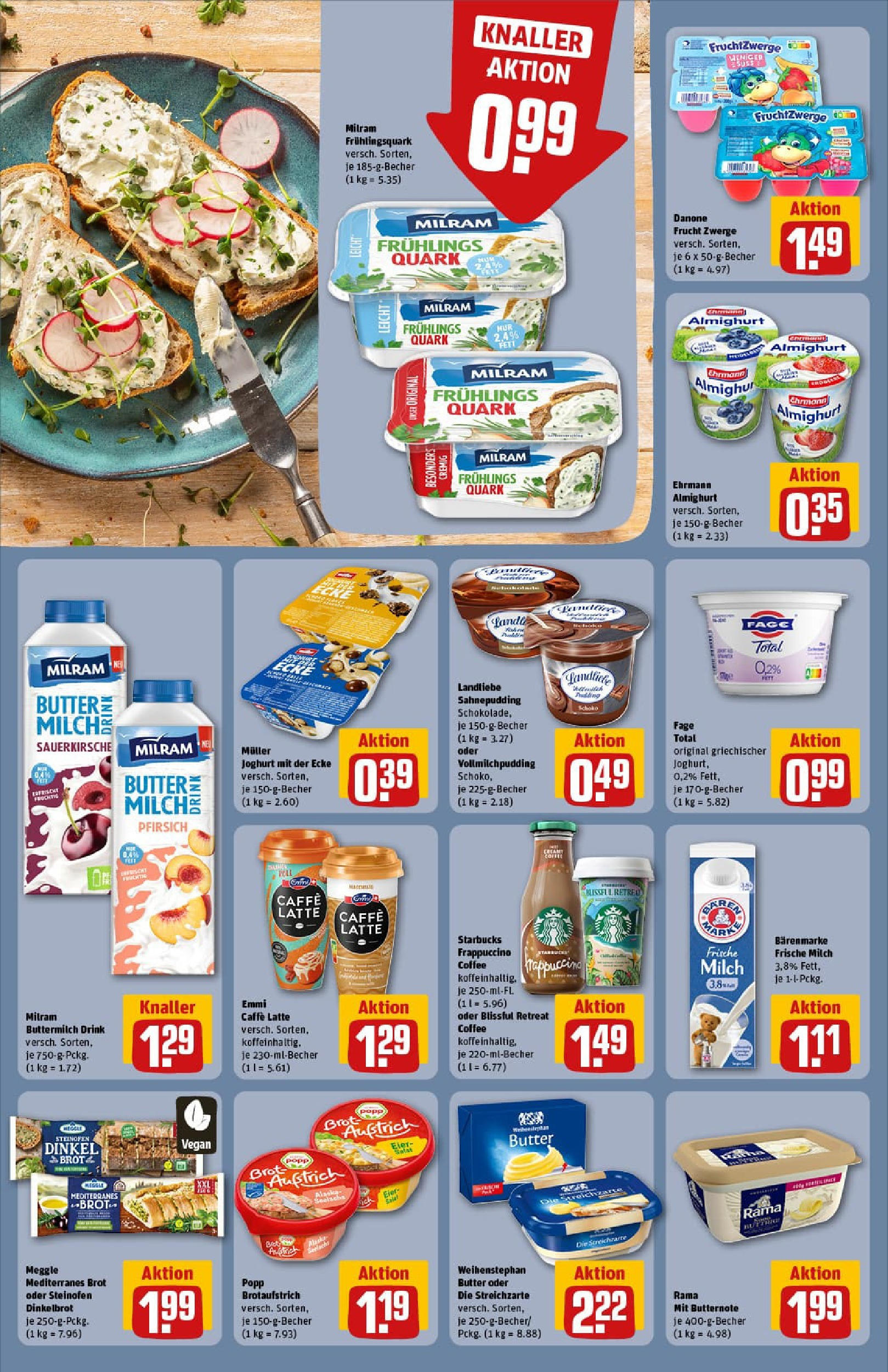 REWE Prospekt ab 27.07.2025 zum Blättern » Angebote | Seite: 18 | Produkte: Eier, Starbucks, Weihenstephan butter, Pfirsich REWE Prospekt ab 27.07.2025 zum Blättern » Angebote | Seite: 18 | Produkte: Eier, Starbucks, Weihenstephan butter, Pfirsich