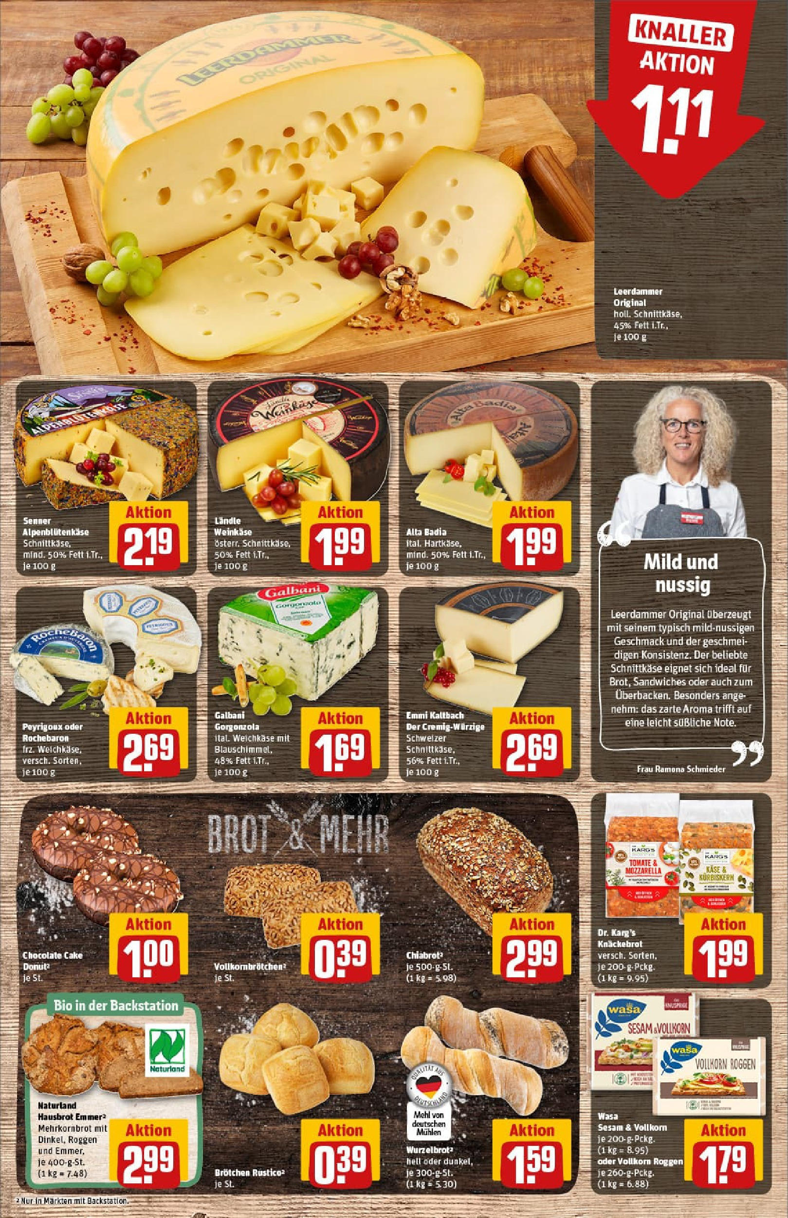 REWE Prospekt ab 27.07.2025 zum Blättern » Angebote | Seite: 17 | Produkte: Mehl, Mozzarella, Leerdammer, Brot REWE Prospekt ab 27.07.2025 zum Blättern » Angebote | Seite: 17 | Produkte: Mehl, Mozzarella, Leerdammer, Brot
