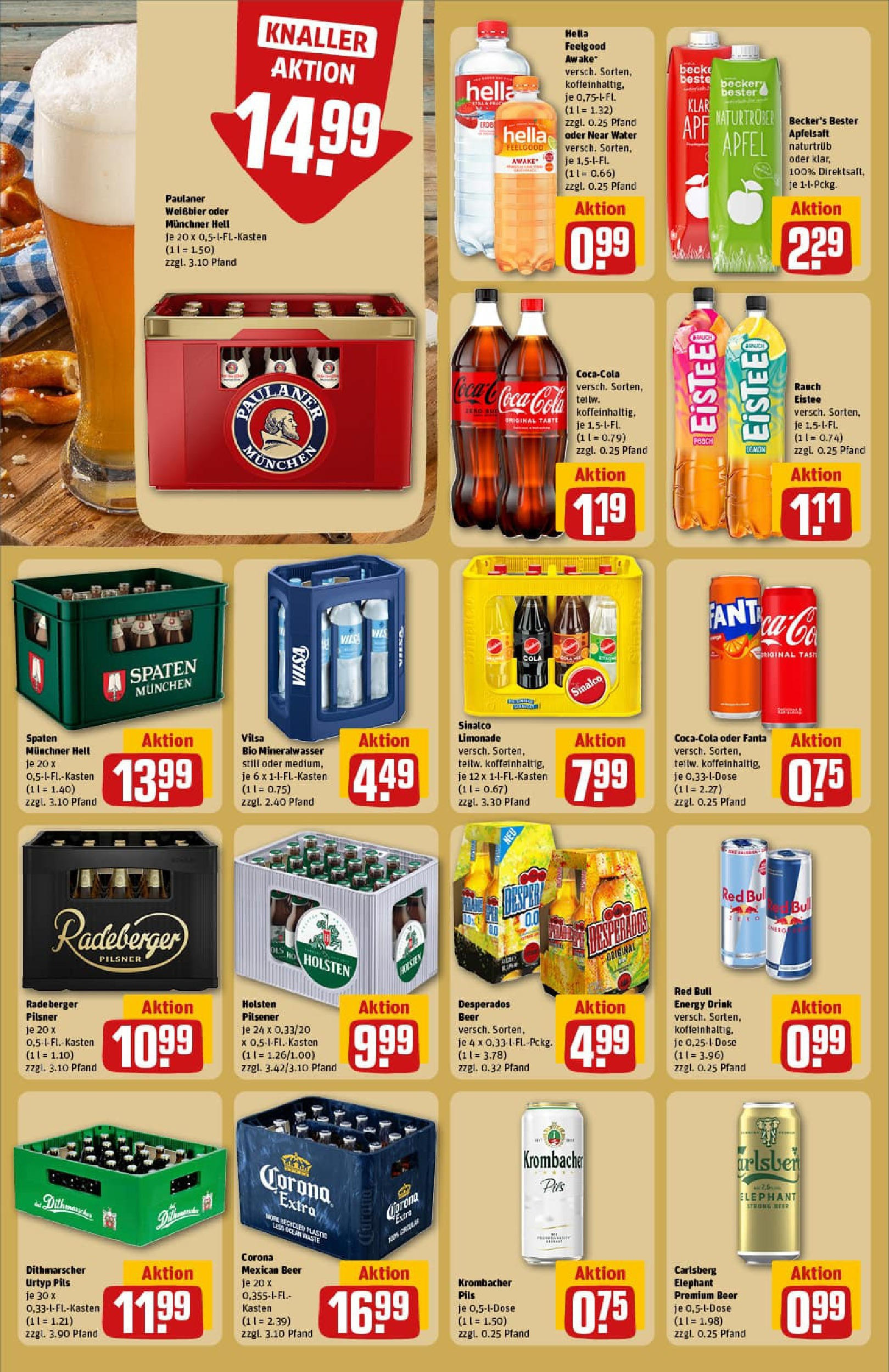 REWE Prospekt ab 27.07.2025 zum Blättern » Angebote | Seite: 22 | Produkte: Red bull, Fanta, Pils, Limonade