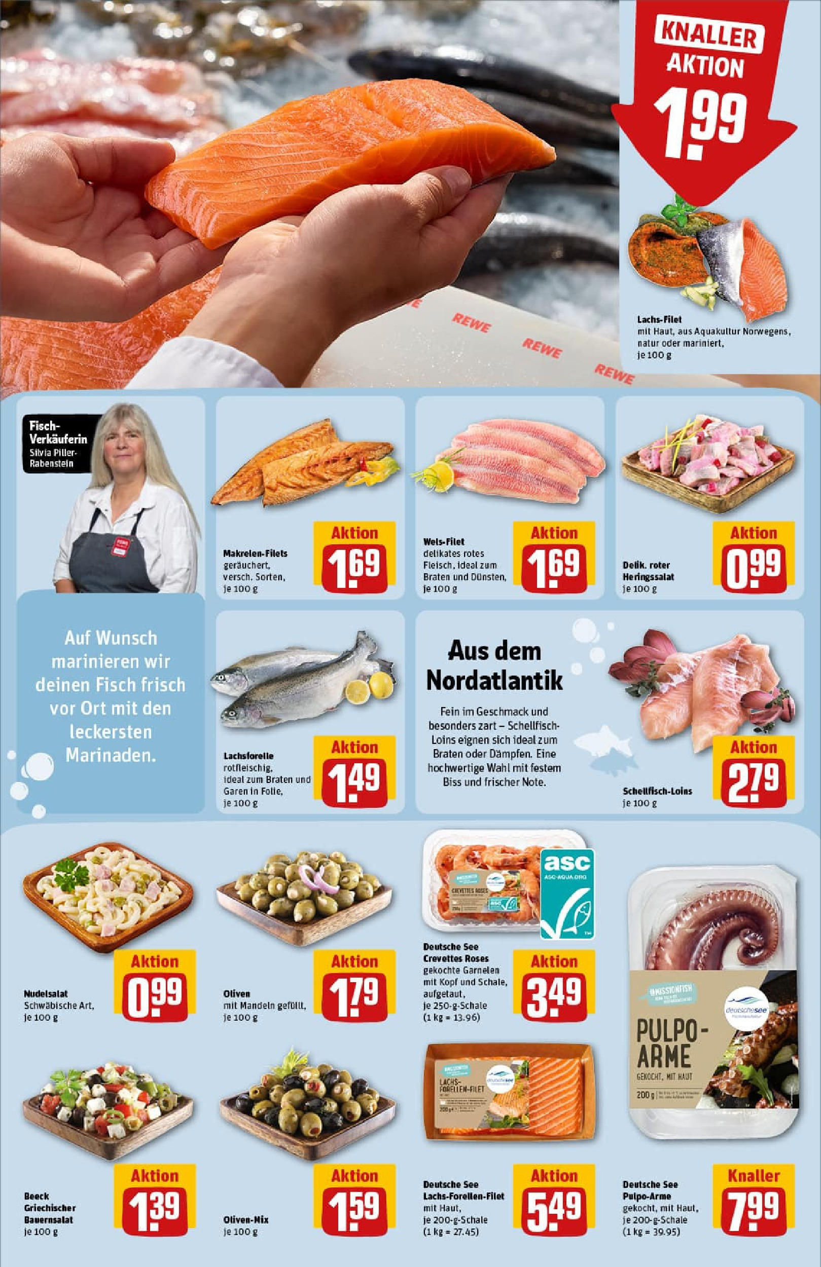 REWE Prospekt ab 27.07.2025 zum Blättern » Angebote | Seite: 20 | Produkte: Mandeln, Lachs, Pasta, Salat REWE Prospekt ab 27.07.2025 zum Blättern » Angebote | Seite: 20 | Produkte: Mandeln, Lachs, Pasta, Salat