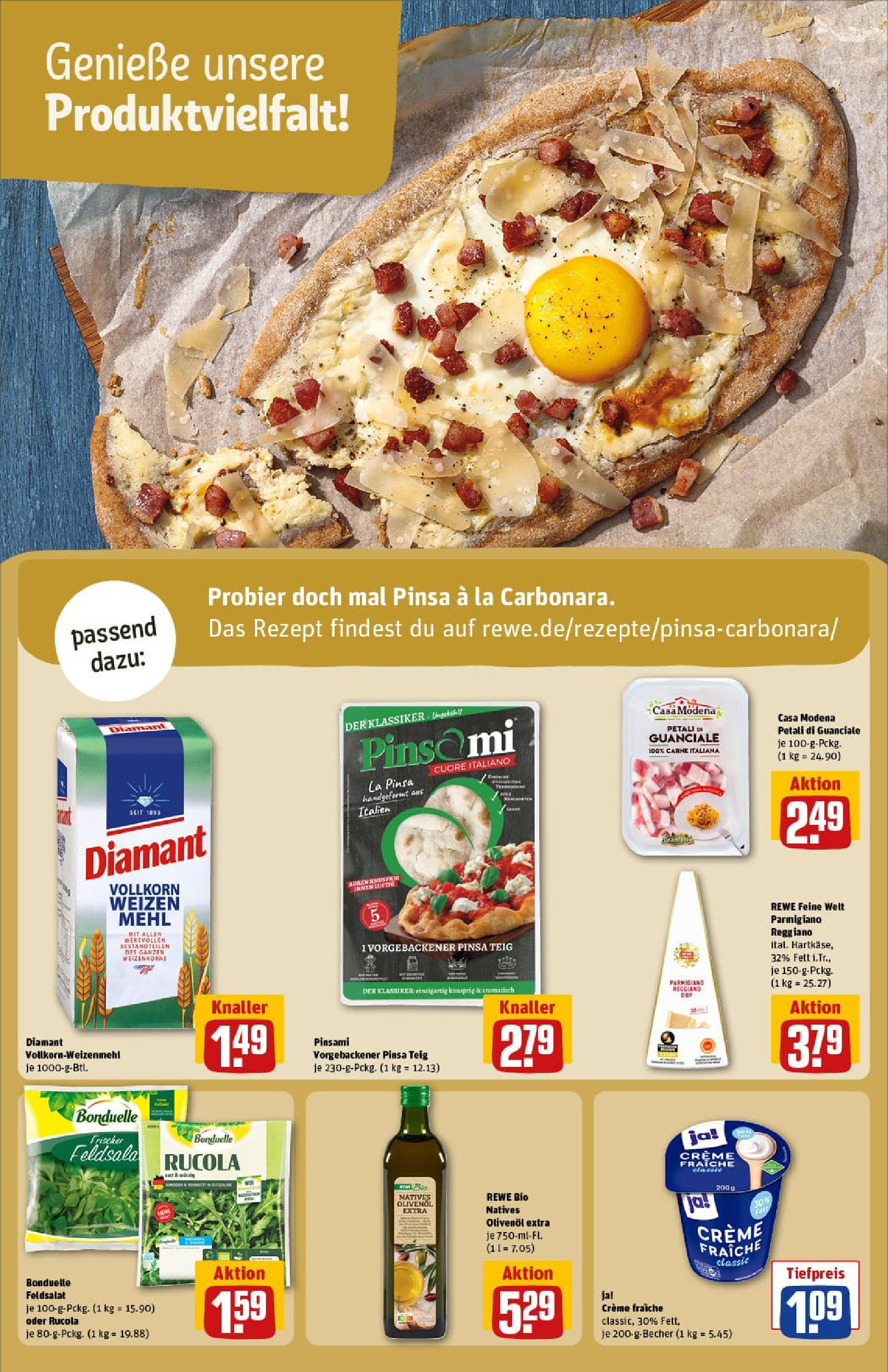 REWE Prospekt ab 27.07.2025 zum Blättern » Angebote | Seite: 20 | Produkte: Mehl, Olivenol, Rucola, Pizza REWE Prospekt ab 27.07.2025 zum Blättern » Angebote | Seite: 20 | Produkte: Mehl, Olivenol, Rucola, Pizza