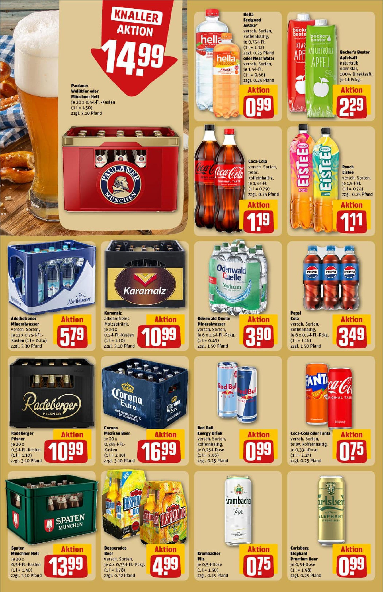 REWE Prospekt ab 27.07.2025 zum Blättern » Angebote | Seite: 24 | Produkte: Red bull, Weißbier, Adelholzener, Äpfel REWE Prospekt ab 27.07.2025 zum Blättern » Angebote | Seite: 24 | Produkte: Red bull, Weißbier, Adelholzener, Äpfel