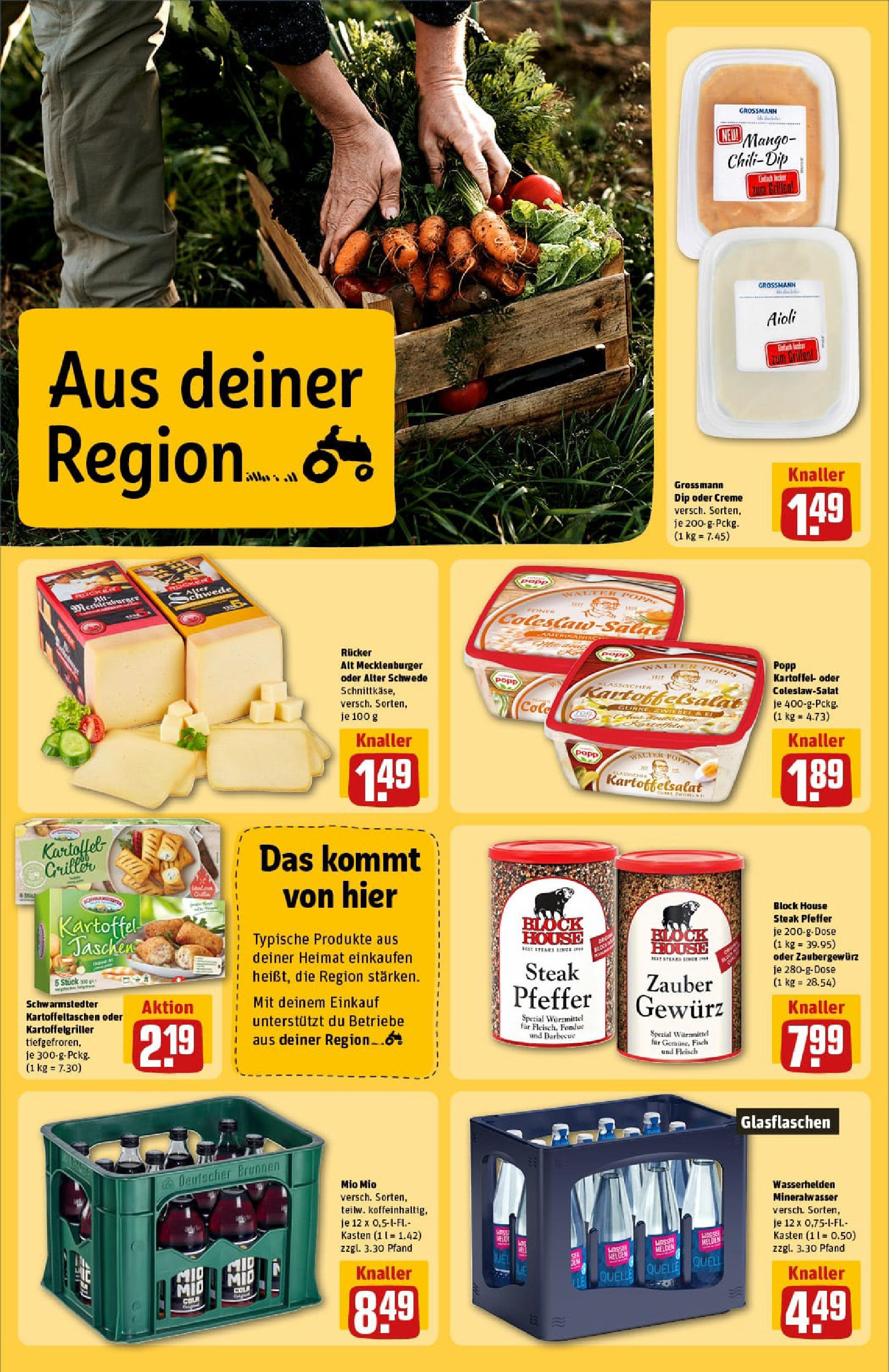 REWE Prospekt ab 27.07.2025 zum Blättern » Angebote | Seite: 26 | Produkte: Fisch, Pfeffer, Mango, Steak