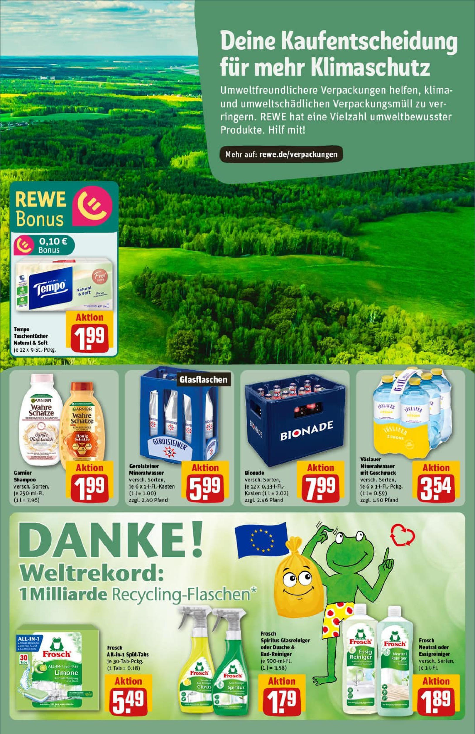 REWE Prospekt ab 27.07.2025 zum Blättern » Angebote | Seite: 28 | Produkte: Essig, Shampoo, Mineralwasser, Zitrone