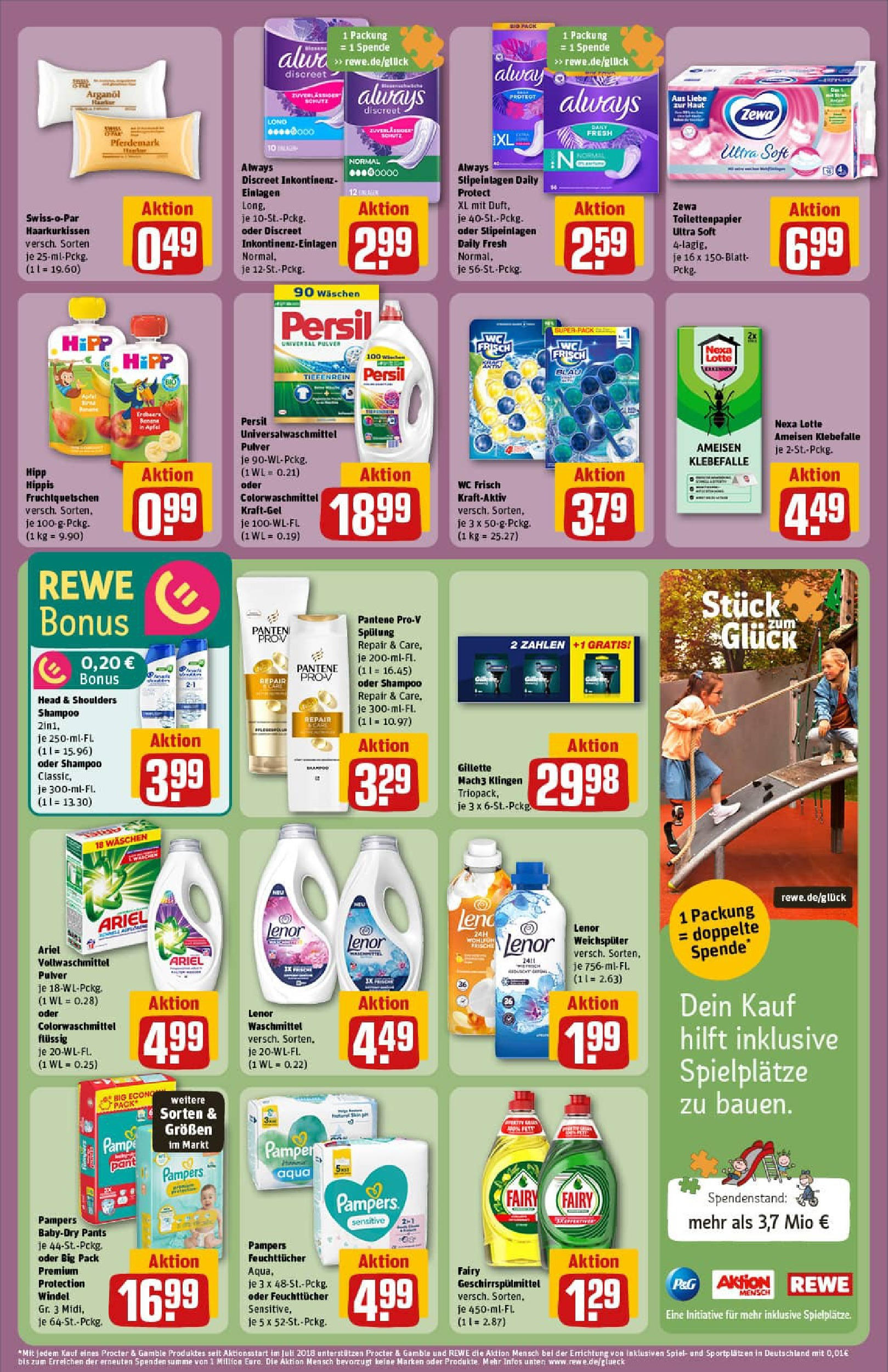 REWE Prospekt ab 27.07.2025 zum Blättern » Angebote | Seite: 31 | Produkte: Pampers, Äpfel, Shampoo, Wc frisch