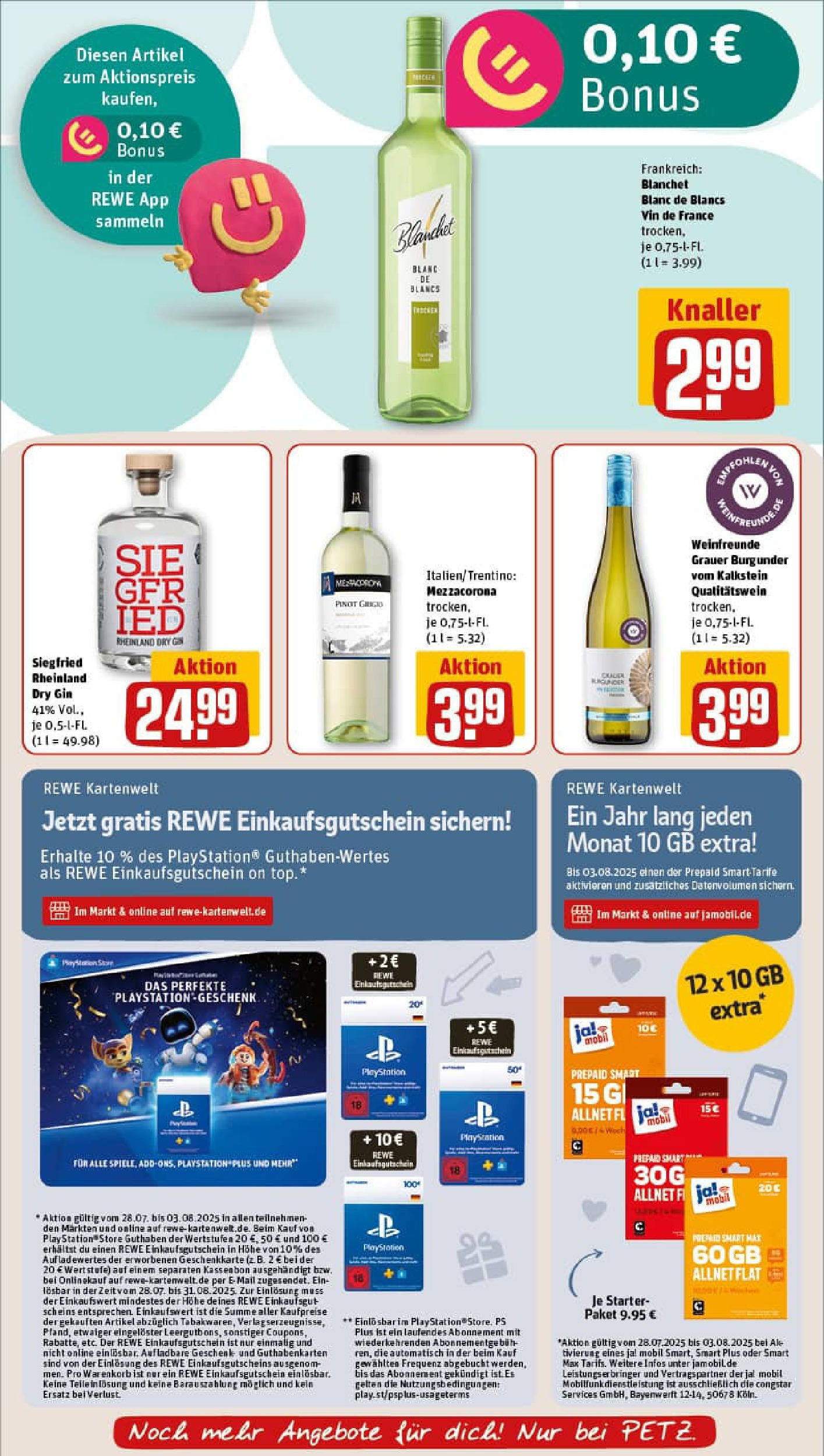 REWE Prospekt ab 27.07.2025 zum Blättern » Angebote | Seite: 21 | Produkte: Top, Playstation, Gin REWE Prospekt ab 27.07.2025 zum Blättern » Angebote | Seite: 21 | Produkte: Top, Playstation, Gin