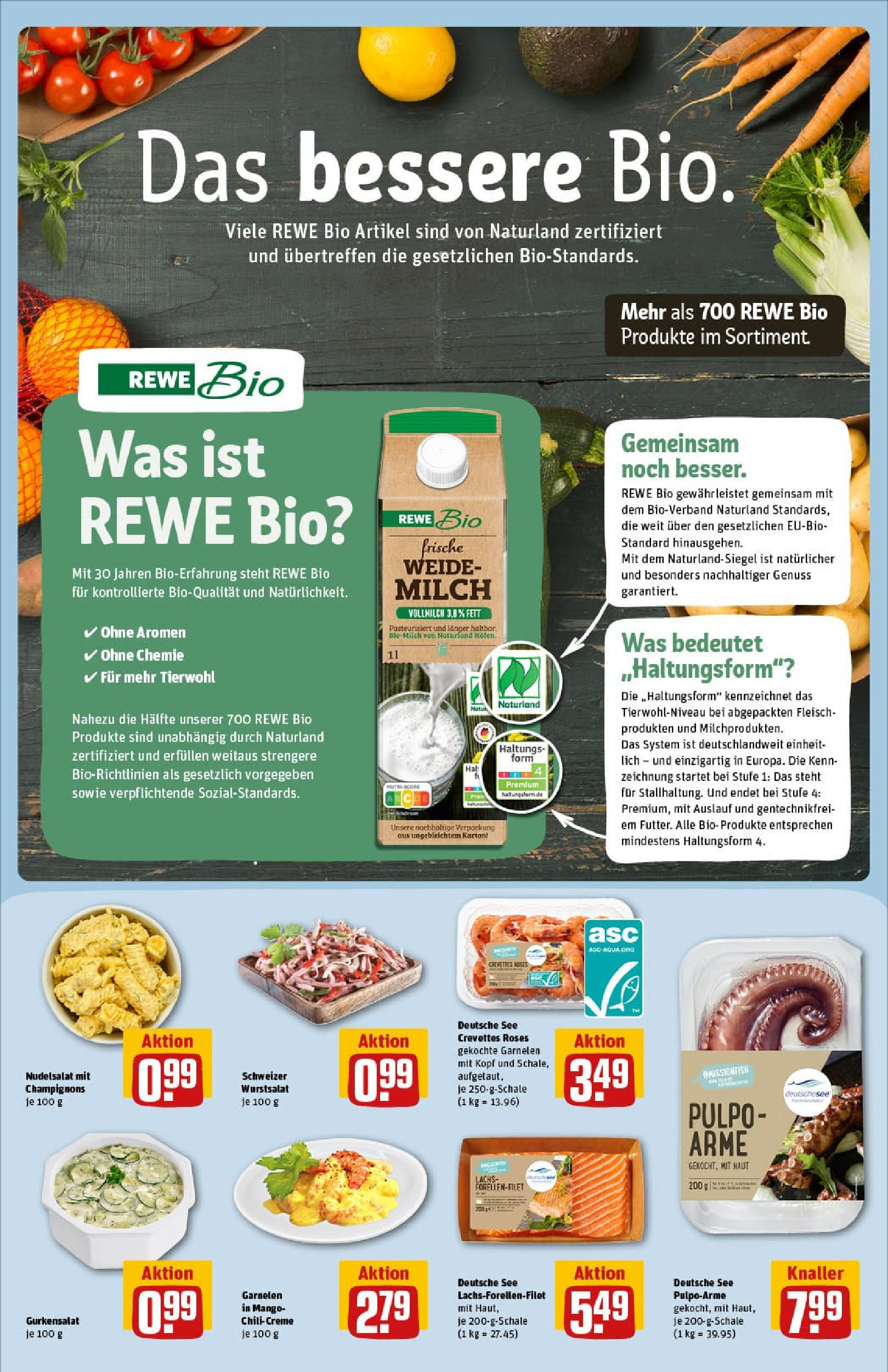 REWE Prospekt ab 27.07.2025 zum Blättern » Angebote | Seite: 16 | Produkte: Milch, Garnelen, Champignons, Mango REWE Prospekt ab 27.07.2025 zum Blättern » Angebote | Seite: 16 | Produkte: Milch, Garnelen, Champignons, Mango