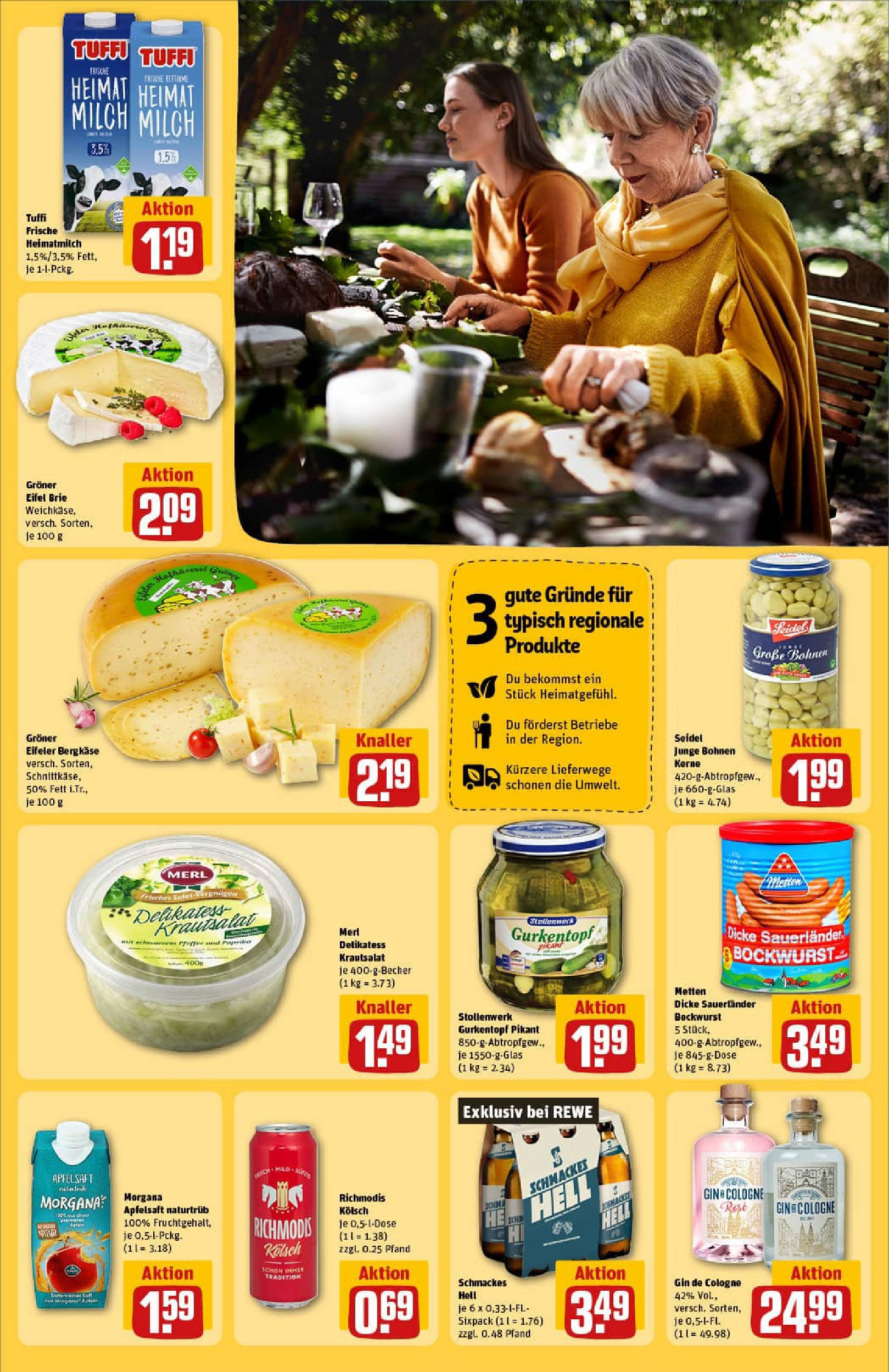 REWE Prospekt ab 27.07.2025 zum Blättern » Angebote | Seite: 29 | Produkte: Bockwurst, Dicke sauerlander bockwurst, Milch, Gin REWE Prospekt ab 27.07.2025 zum Blättern » Angebote | Seite: 29 | Produkte: Bockwurst, Dicke sauerlander bockwurst, Milch, Gin