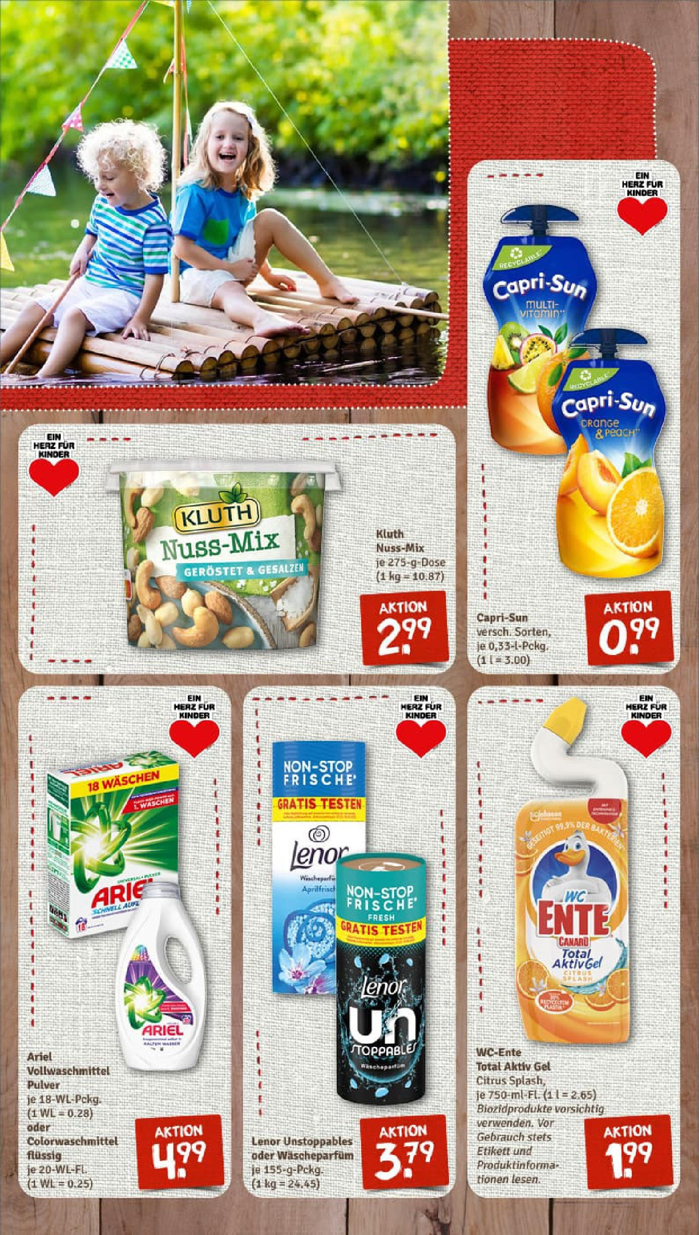 REWE Prospekt ab 27.07.2025 zum Blättern » Angebote | Seite: 3 | Produkte: Lenor, Ariel, Ente