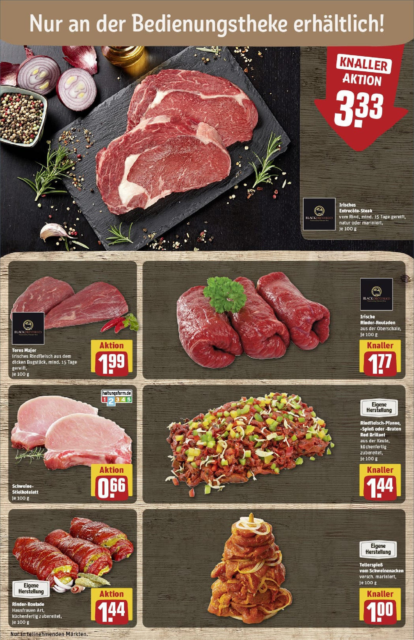 REWE Prospekt ab 27.07.2025 zum Blättern » Angebote | Seite: 12 | Produkte: Rinderrouladen, Schweinenacken, Rindfleisch, Steak