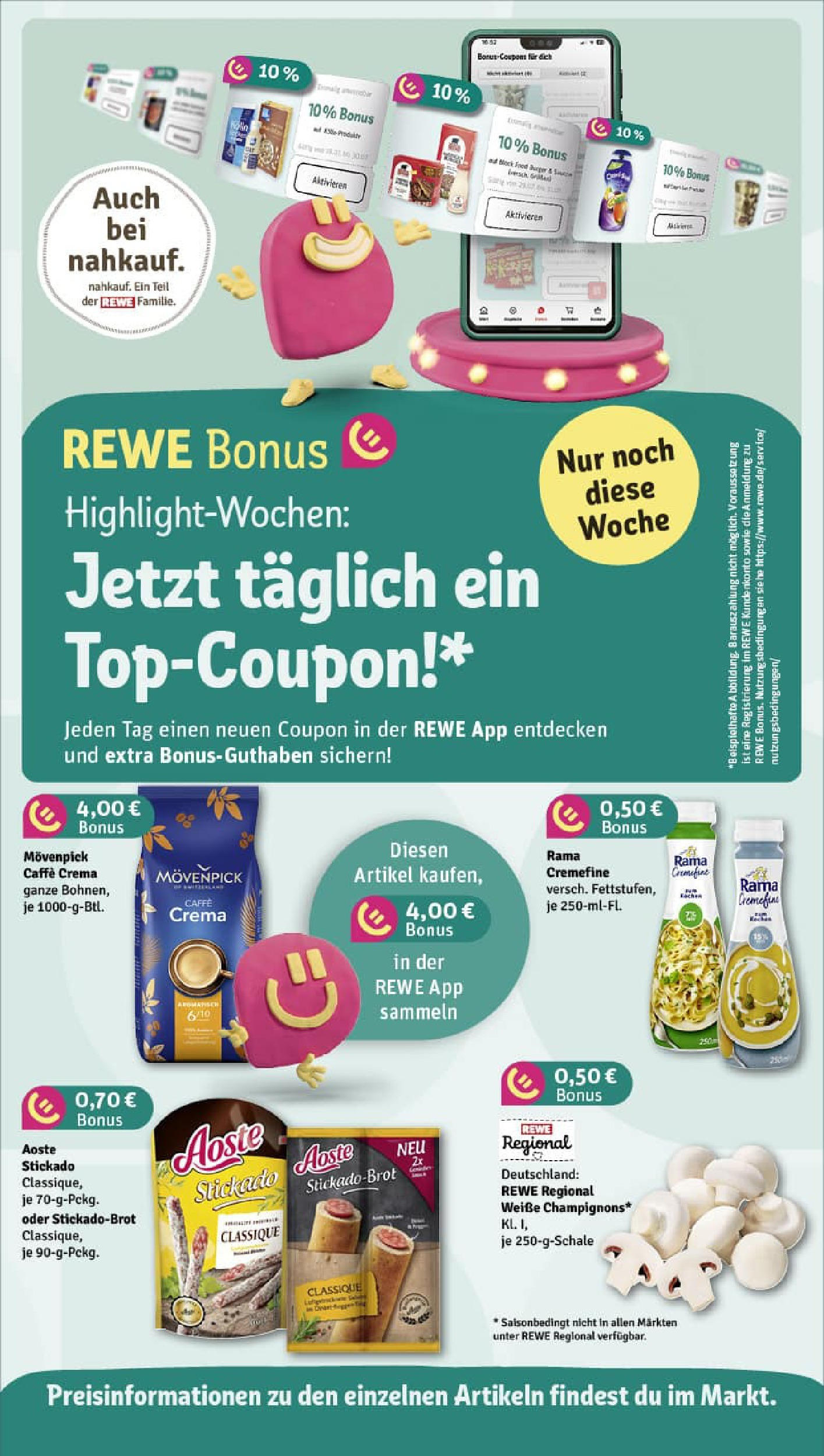 REWE Prospekt ab 27.07.2025 zum Blättern » Angebote | Seite: 4 | Produkte: Rama, Rama cremefine