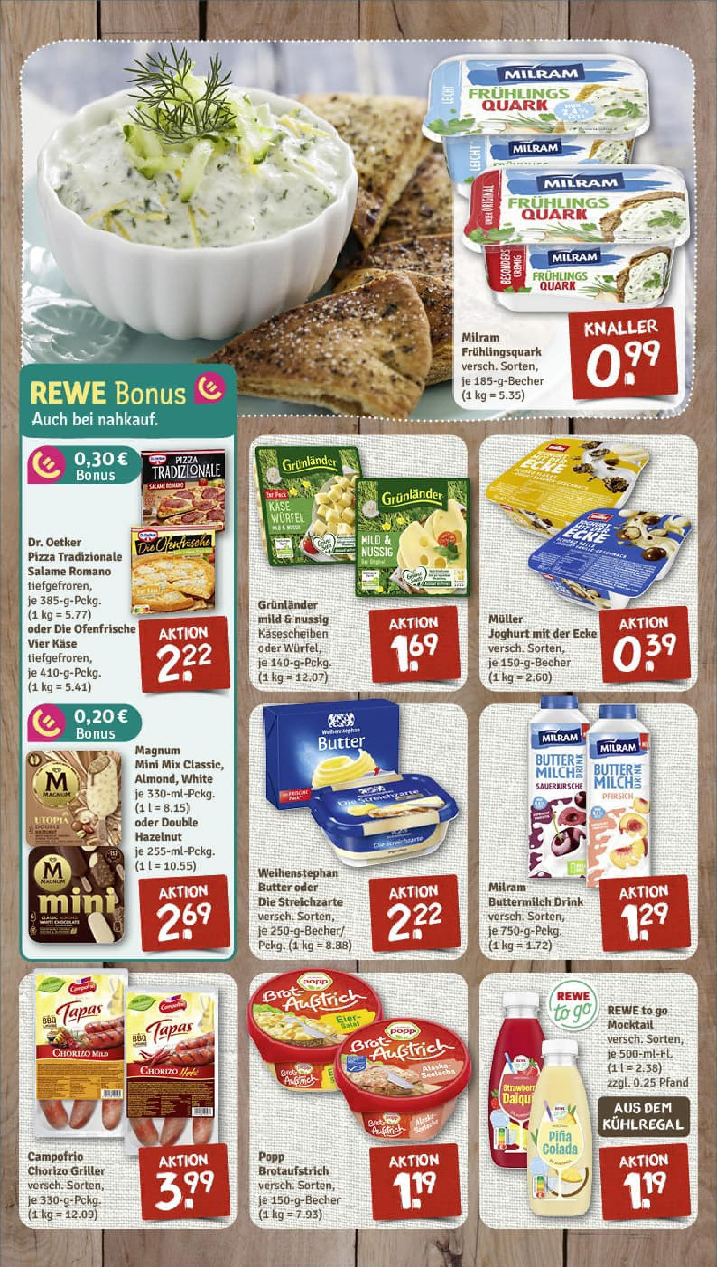 REWE Prospekt ab 27.07.2025 zum Blättern » Angebote | Seite: 6 | Produkte: Käse, Joghurt, Weihenstephan butter, Pizza