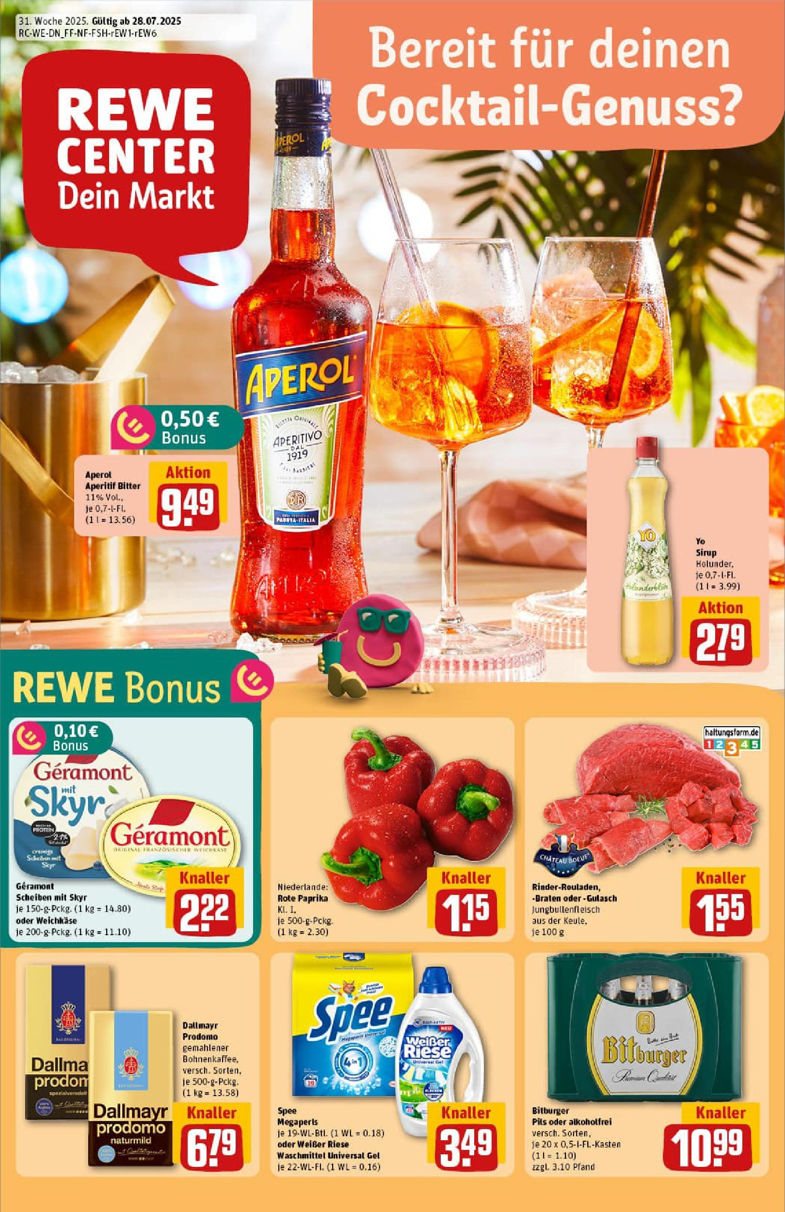 REWE Prospekt ab 27.07.2025 nächste Woche - Prospekt Mönchengladbach Vorschau von dem Prospekt des Geschäftes Rewe, gültig ab dem 27.07.2025