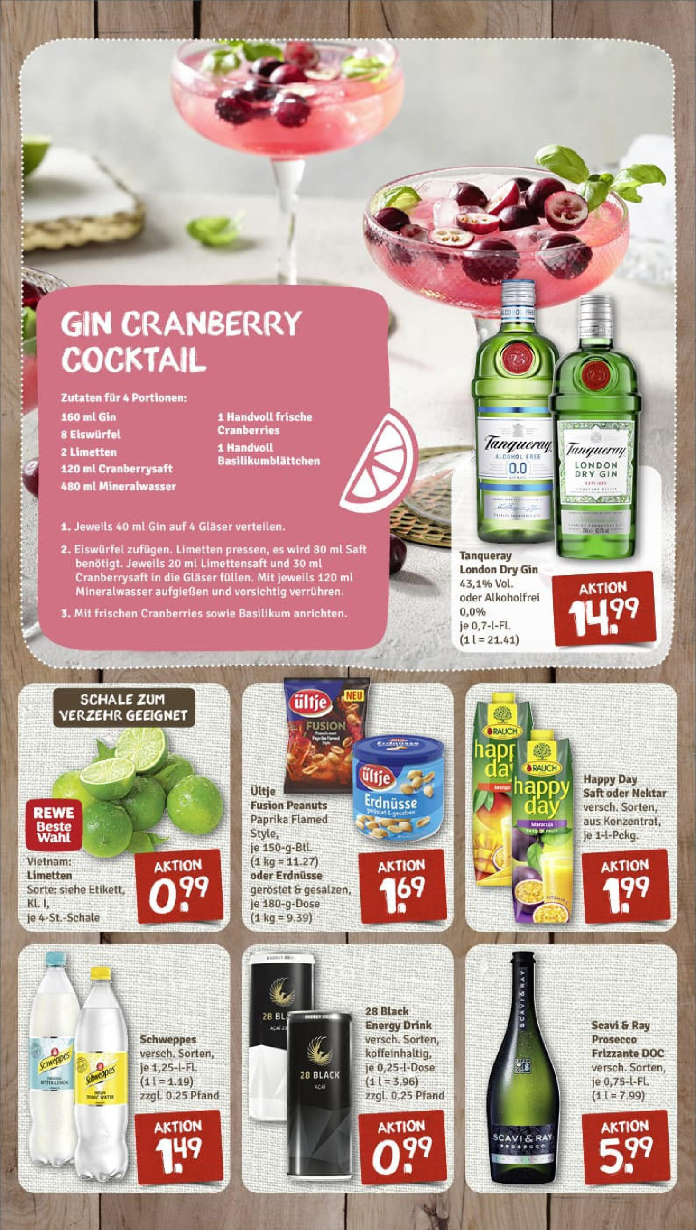 REWE Prospekt ab 27.07.2025 zum Blättern » Angebote | Seite: 8 | Produkte: Erdnüsse, Energy, Schweppes, Paprika