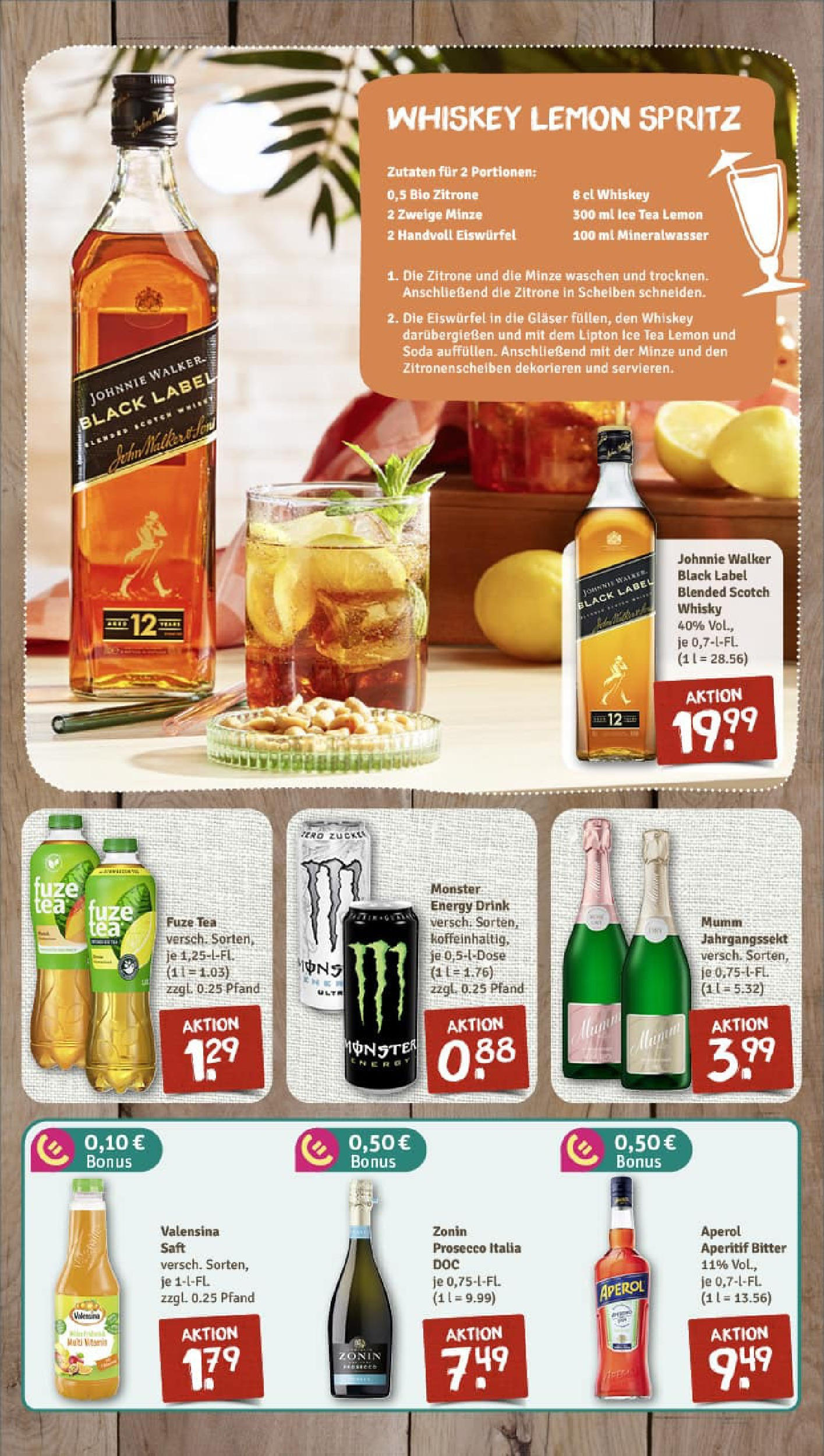 REWE Prospekt ab 27.07.2025 zum Blättern » Angebote | Seite: 9 | Produkte: Energy, Mineralwasser, Aperol, Johnnie walker