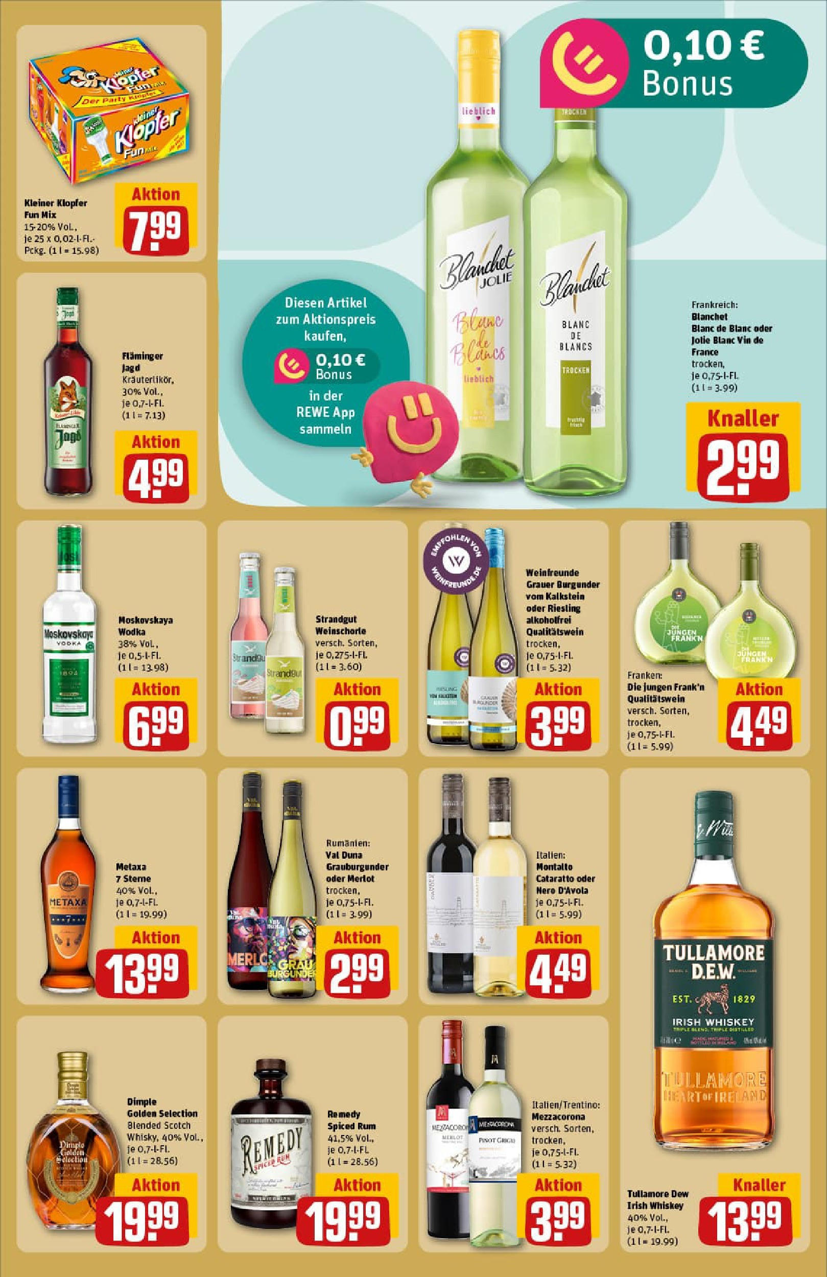 REWE Prospekt ab 27.07.2025 zum Blättern » Angebote | Seite: 21 | Produkte: Whisky, Merlot, Metaxa, Wodka