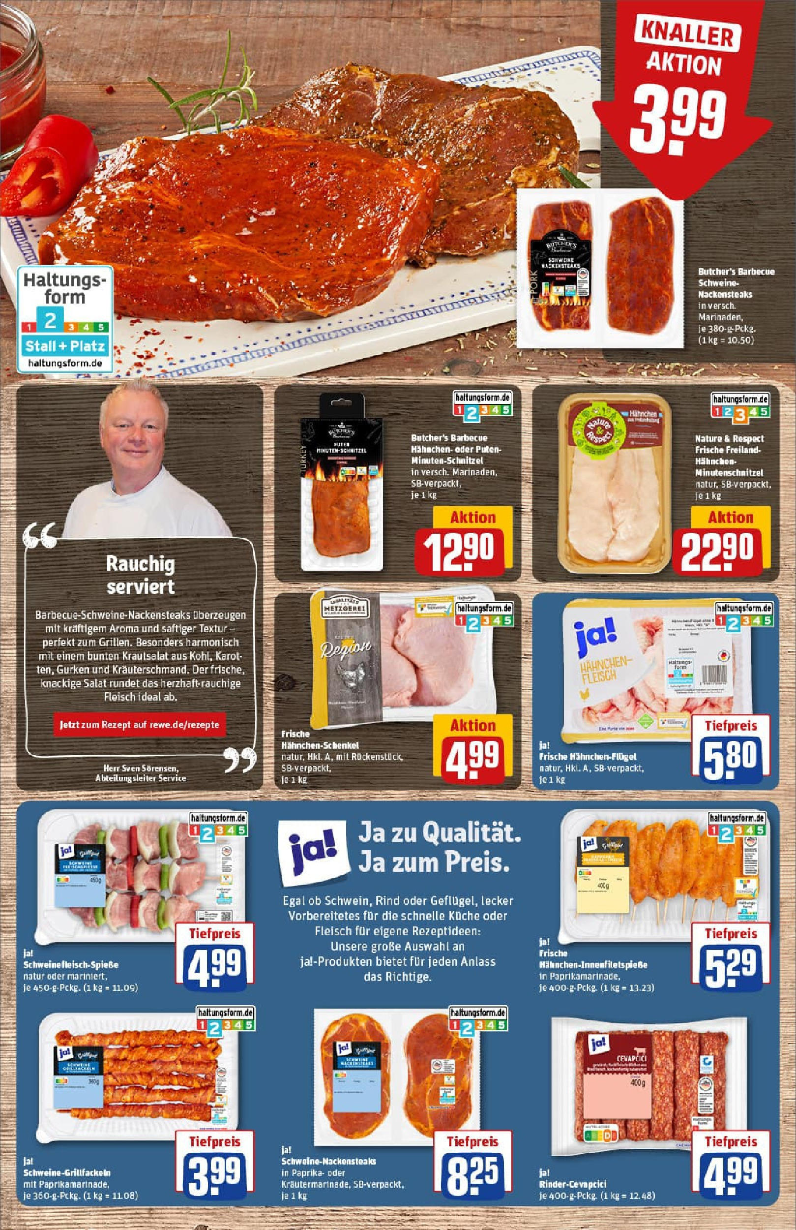REWE Prospekt ab 27.07.2025 zum Blättern » Angebote | Seite: 10 | Produkte: Nackensteaks, Küche, Cevapcici, Gurken REWE Prospekt ab 27.07.2025 zum Blättern » Angebote | Seite: 10 | Produkte: Nackensteaks, Küche, Cevapcici, Gurken
