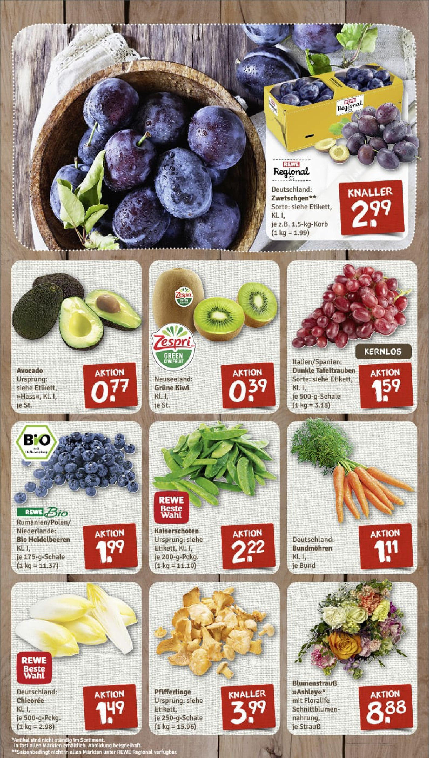 REWE Prospekt ab 27.07.2025 zum Blättern » Angebote | Seite: 5 | Produkte: Zwetschgen, Heidelbeeren, Avocado, Pfifferlinge REWE Prospekt ab 27.07.2025 zum Blättern » Angebote | Seite: 5 | Produkte: Zwetschgen, Heidelbeeren, Avocado, Pfifferlinge