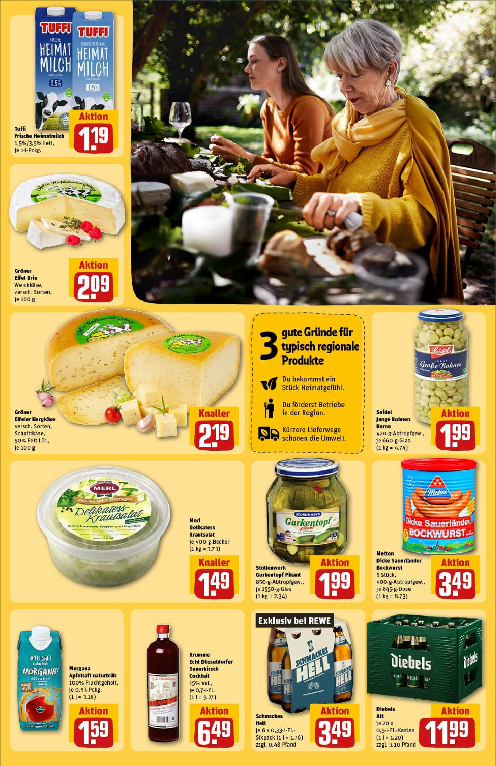 REWE Prospekt ab 27.07.2025 zum Blättern » Angebote | Seite: 29 | Produkte: Bockwurst, Milch, Apfelsaft, Pfeffer REWE Prospekt ab 27.07.2025 zum Blättern » Angebote | Seite: 29 | Produkte: Bockwurst, Milch, Apfelsaft, Pfeffer