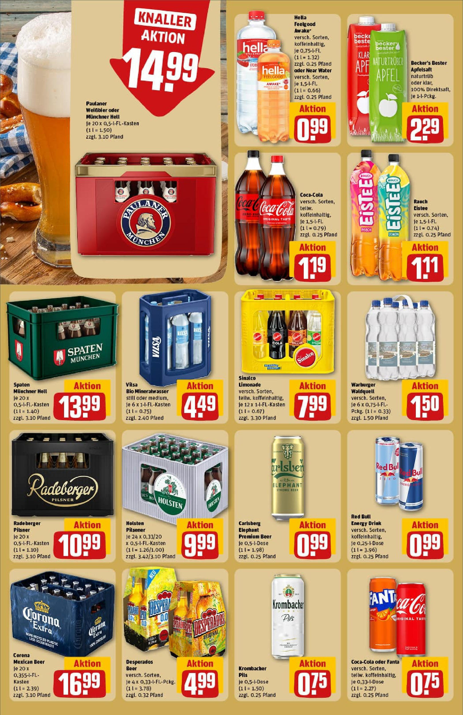 REWE Prospekt ab 27.07.2025 zum Blättern » Angebote | Seite: 18 | Produkte: Carlsberg, Pils, Mineralwasser, Desperados REWE Prospekt ab 27.07.2025 zum Blättern » Angebote | Seite: 18 | Produkte: Carlsberg, Pils, Mineralwasser, Desperados