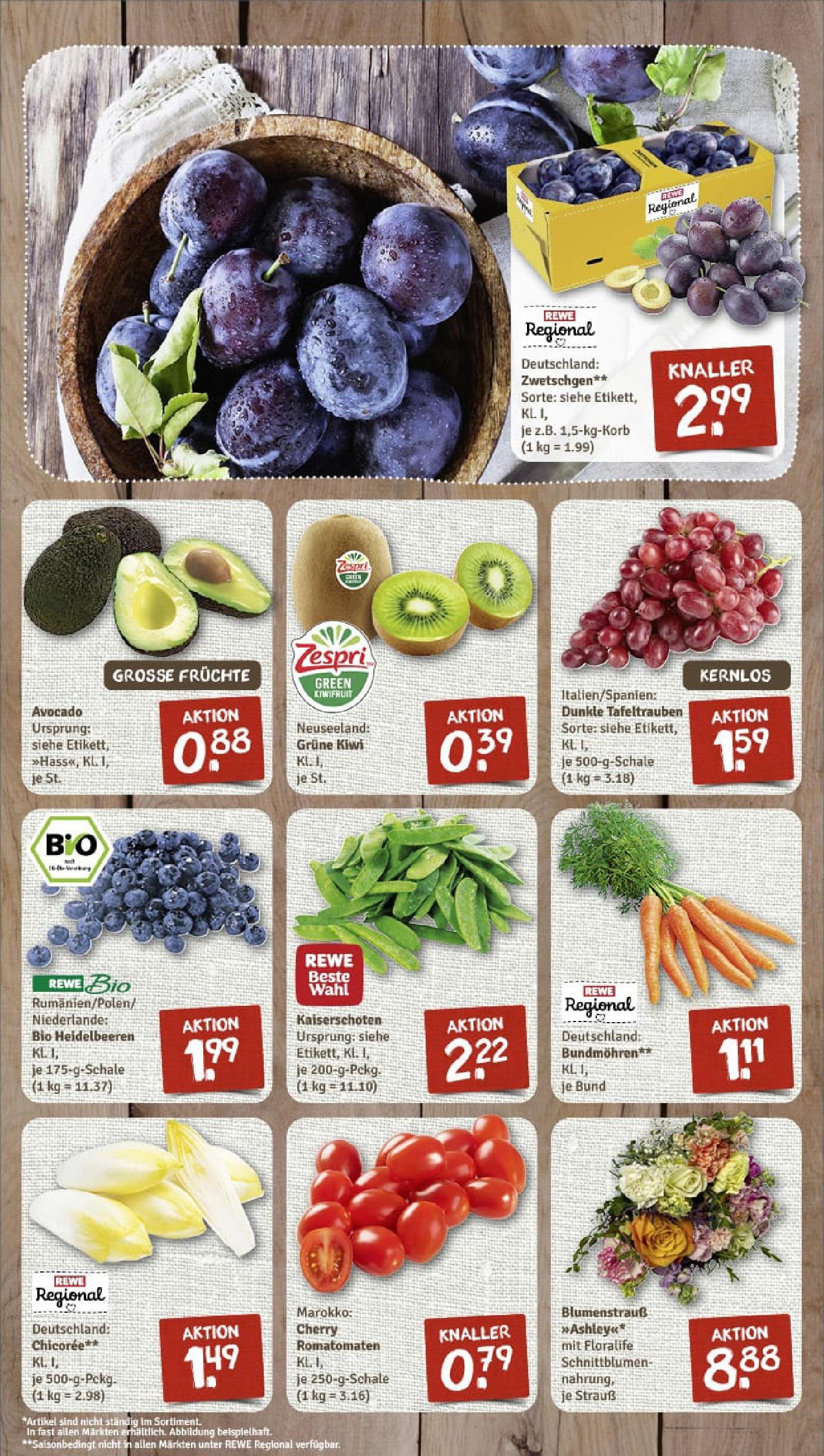 REWE Prospekt ab 27.07.2025 zum Blättern » Angebote | Seite: 5 | Produkte: Zwetschgen, Heidelbeeren, Avocado, Kiwi REWE Prospekt ab 27.07.2025 zum Blättern » Angebote | Seite: 5 | Produkte: Zwetschgen, Heidelbeeren, Avocado, Kiwi