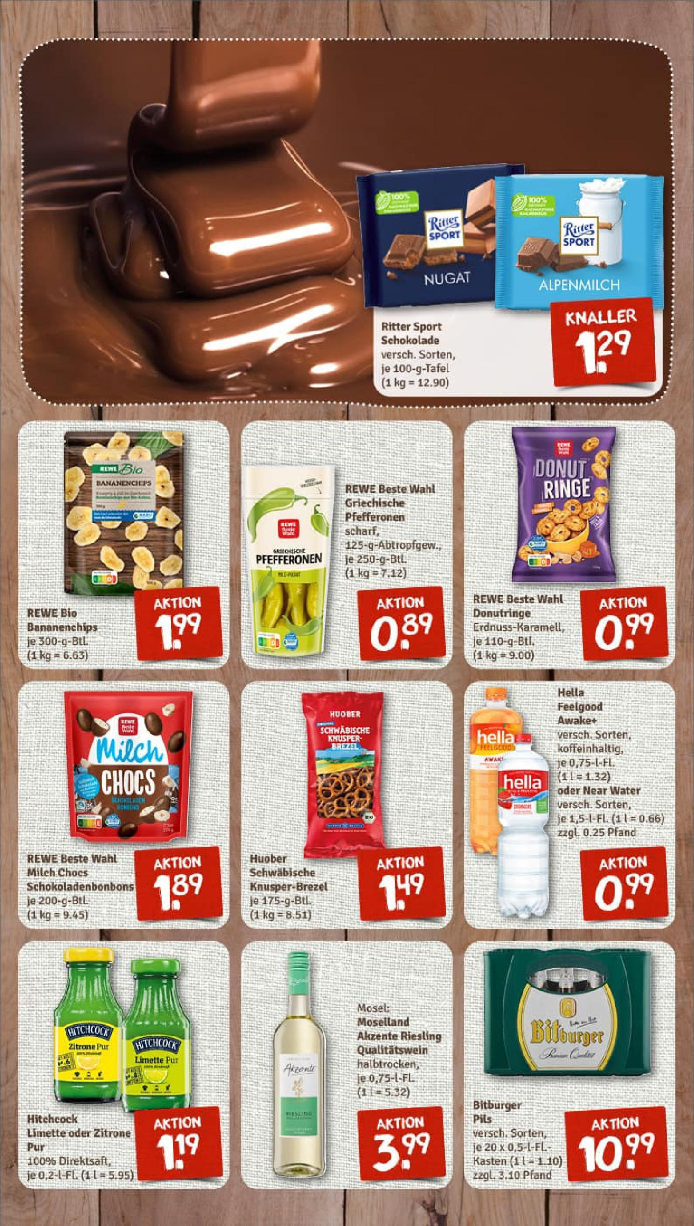 REWE Prospekt ab 27.07.2025 zum Blättern » Angebote | Seite: 11 | Produkte: Bitburger, Schokolade, Hella, Chips REWE Prospekt ab 27.07.2025 zum Blättern » Angebote | Seite: 11 | Produkte: Bitburger, Schokolade, Hella, Chips