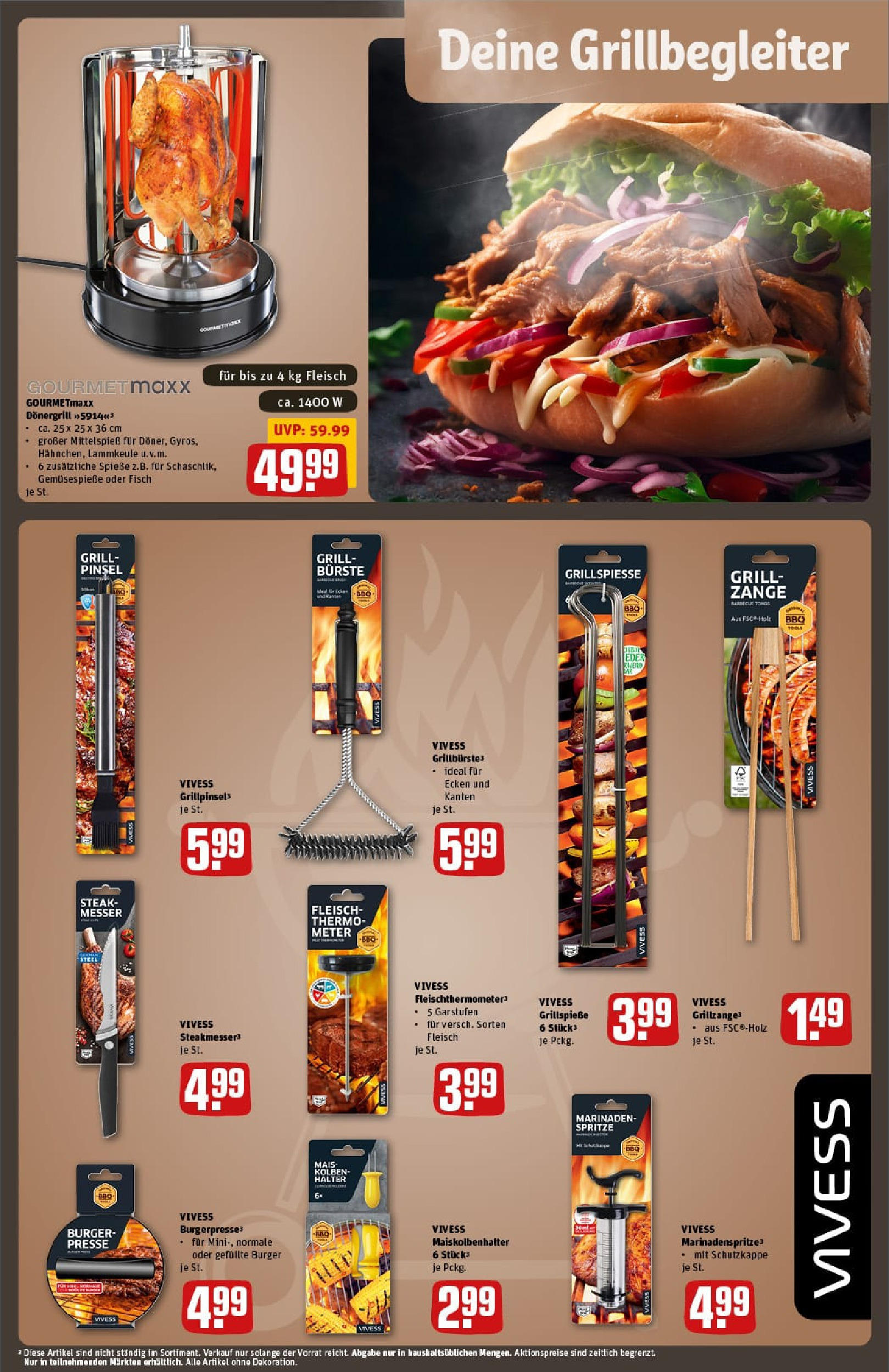 REWE Prospekt ab 27.07.2025 zum Blättern » Angebote | Seite: 34 | Produkte: Grill, Presse, Steak, Fleisch