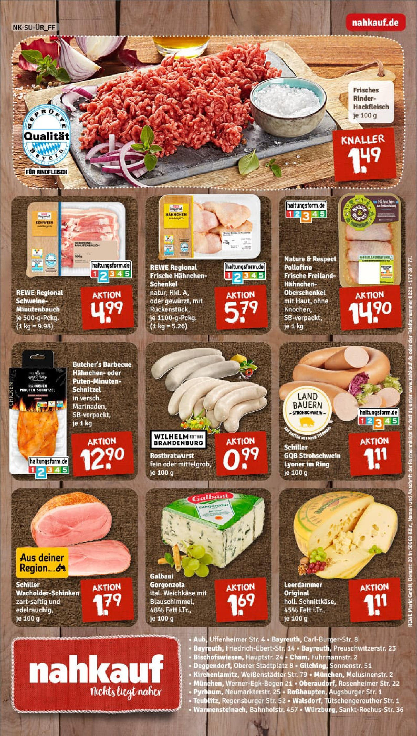 REWE Prospekt ab 27.07.2025 zum Blättern » Angebote | Seite: 12 | Produkte: Schnitzel, Leerdammer, Rindfleisch, Hackfleisch