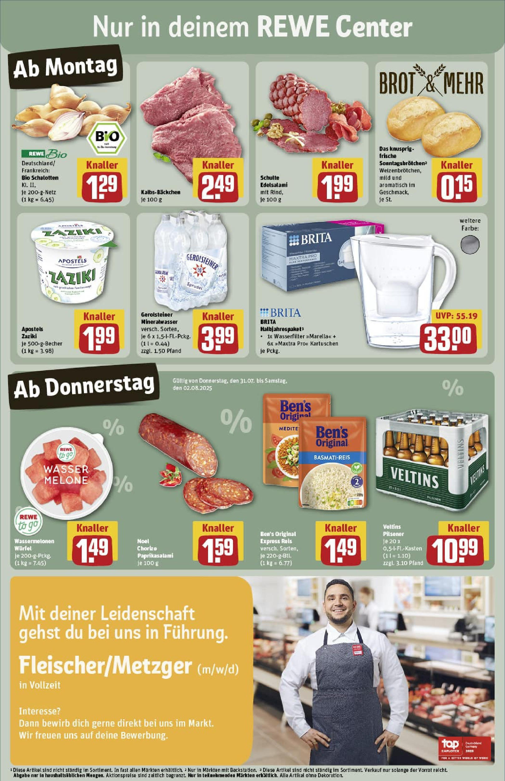 REWE Prospekt ab 27.07.2025 zum Blättern » Angebote | Seite: 3 | Produkte: Basmatireis, Melone, Brot, Reis REWE Prospekt ab 27.07.2025 zum Blättern » Angebote | Seite: 3 | Produkte: Basmatireis, Melone, Brot, Reis