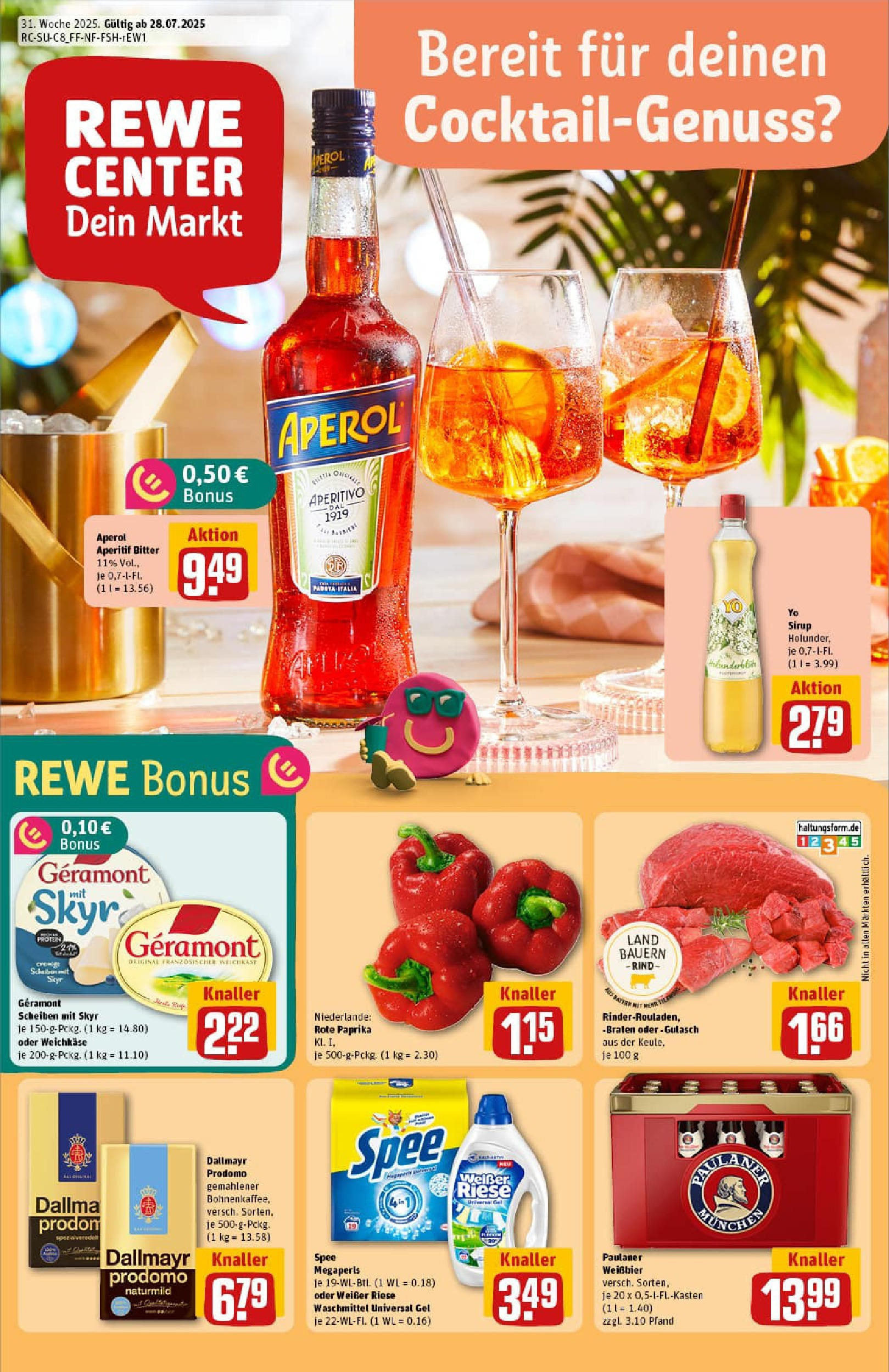 REWE Prospekt ab 27.07.2025 nächste Woche - Prospekt Pegnitz Vorschau von dem Prospekt des Geschäftes Rewe, gültig ab dem 27.07.2025