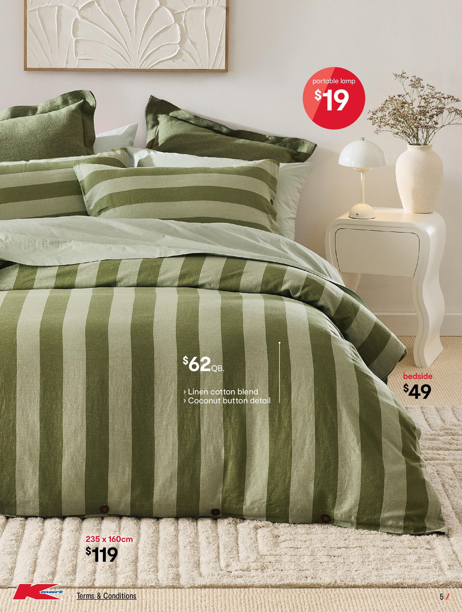 ﻿﻿Kmart catalogue valid from 23/07/2025 > Online Australia | Page: 5 | Products: Lamp, Linen, Portable