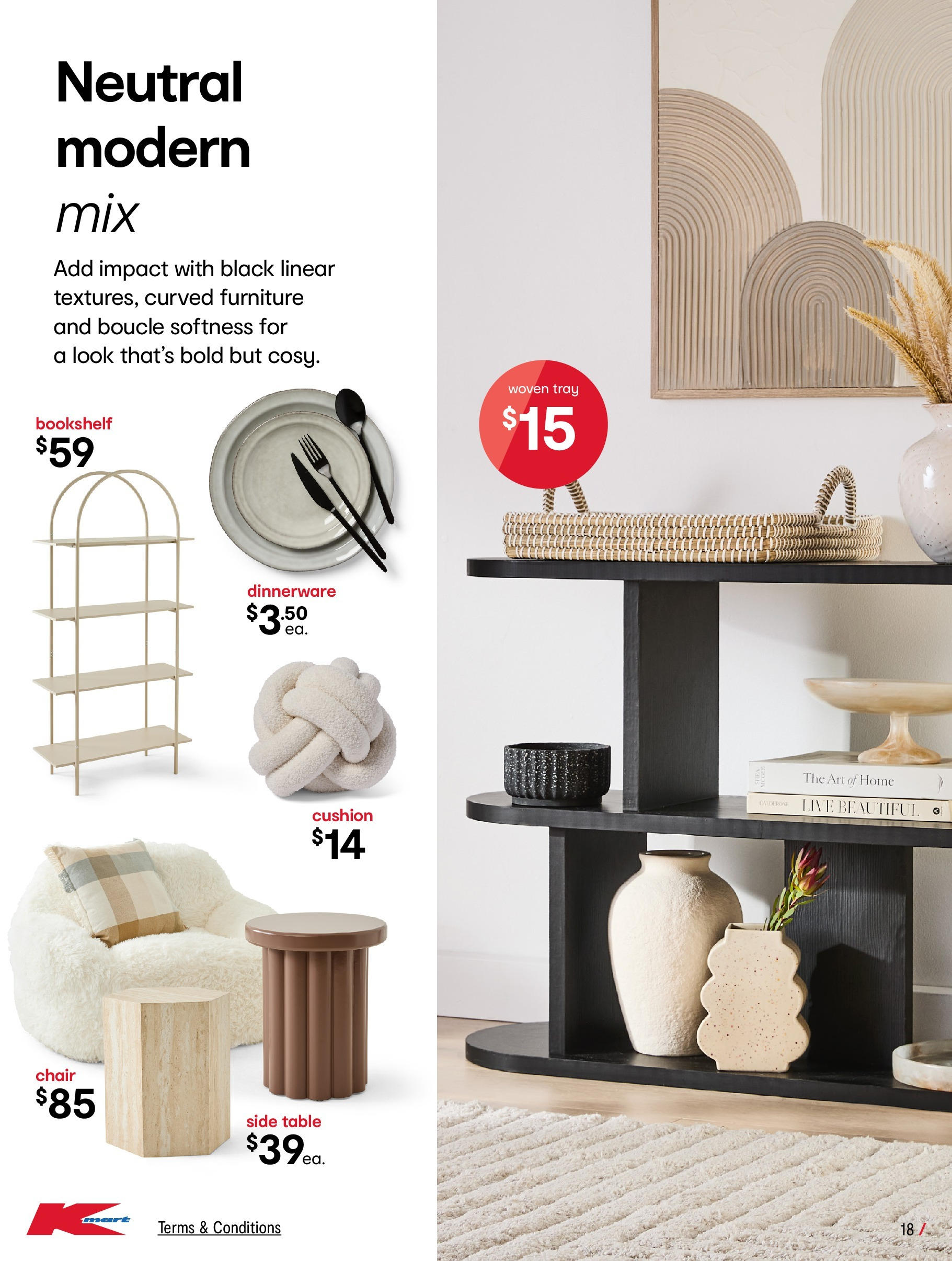 ﻿﻿Kmart catalogue valid from 23/07/2025 > Online Australia | Page: 18 | Products: Table, Chair, Cushion, Bookshelf